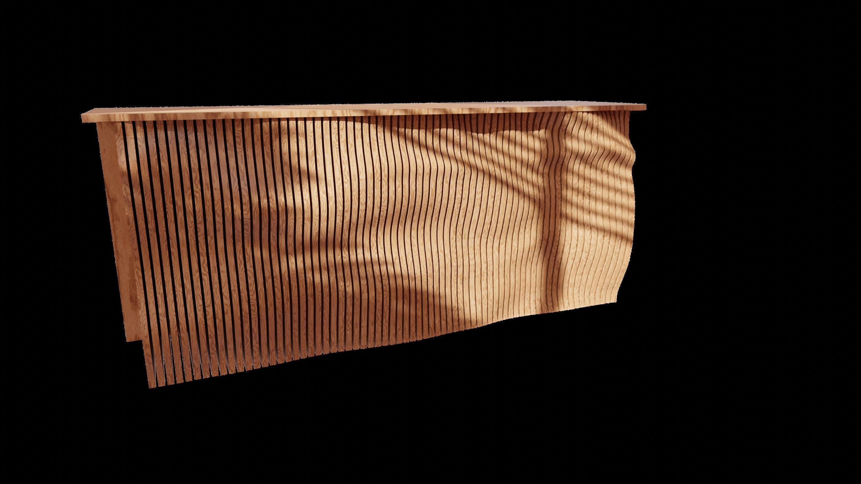 Parametric Wood Cabinet - Dynamic 3D Model 3D model_5