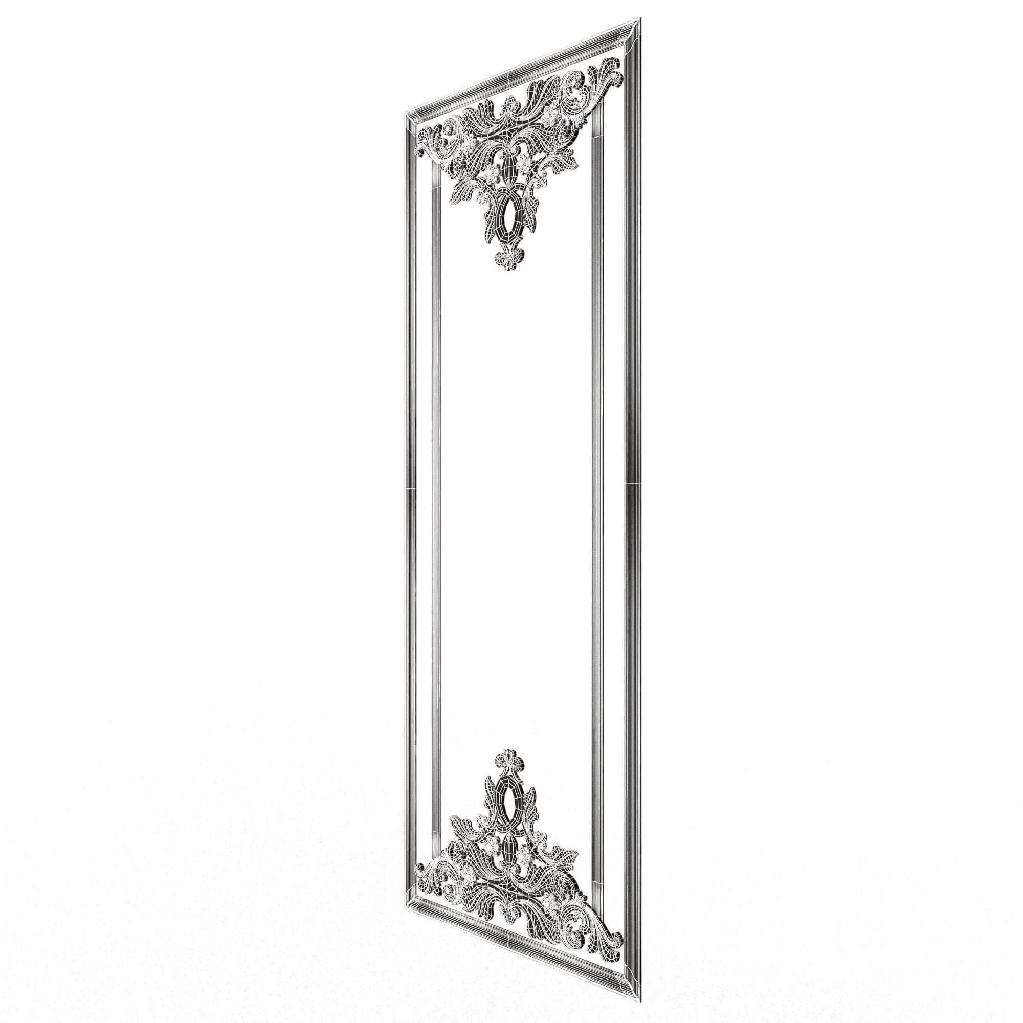 Boiserie Carved Decoration Panel 019 Low-poly 3D model_8