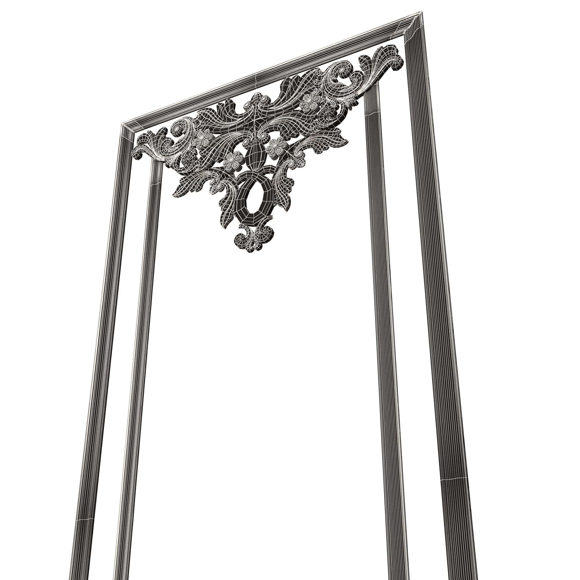 Boiserie Carved Decoration Panel 019 Low-poly 3D model_10
