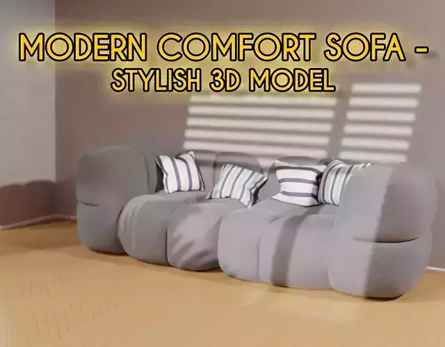 Modern Comfort Sofa - Stylish 3D Model