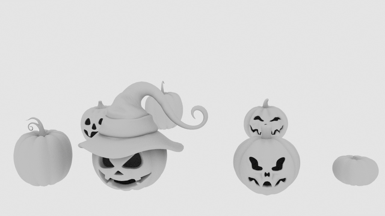 halloween scary pumpkin halloween pumpkin halloween decoration 3D model_4