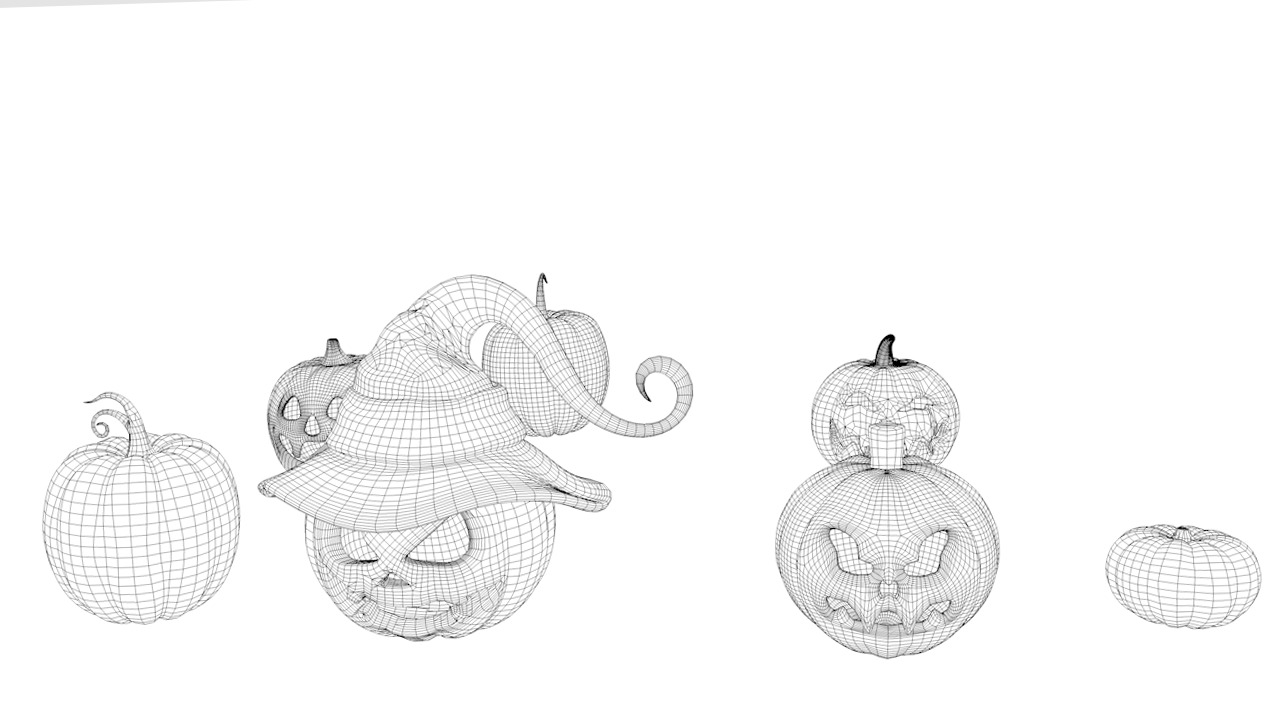 halloween scary pumpkin halloween pumpkin halloween decoration 3D model_5