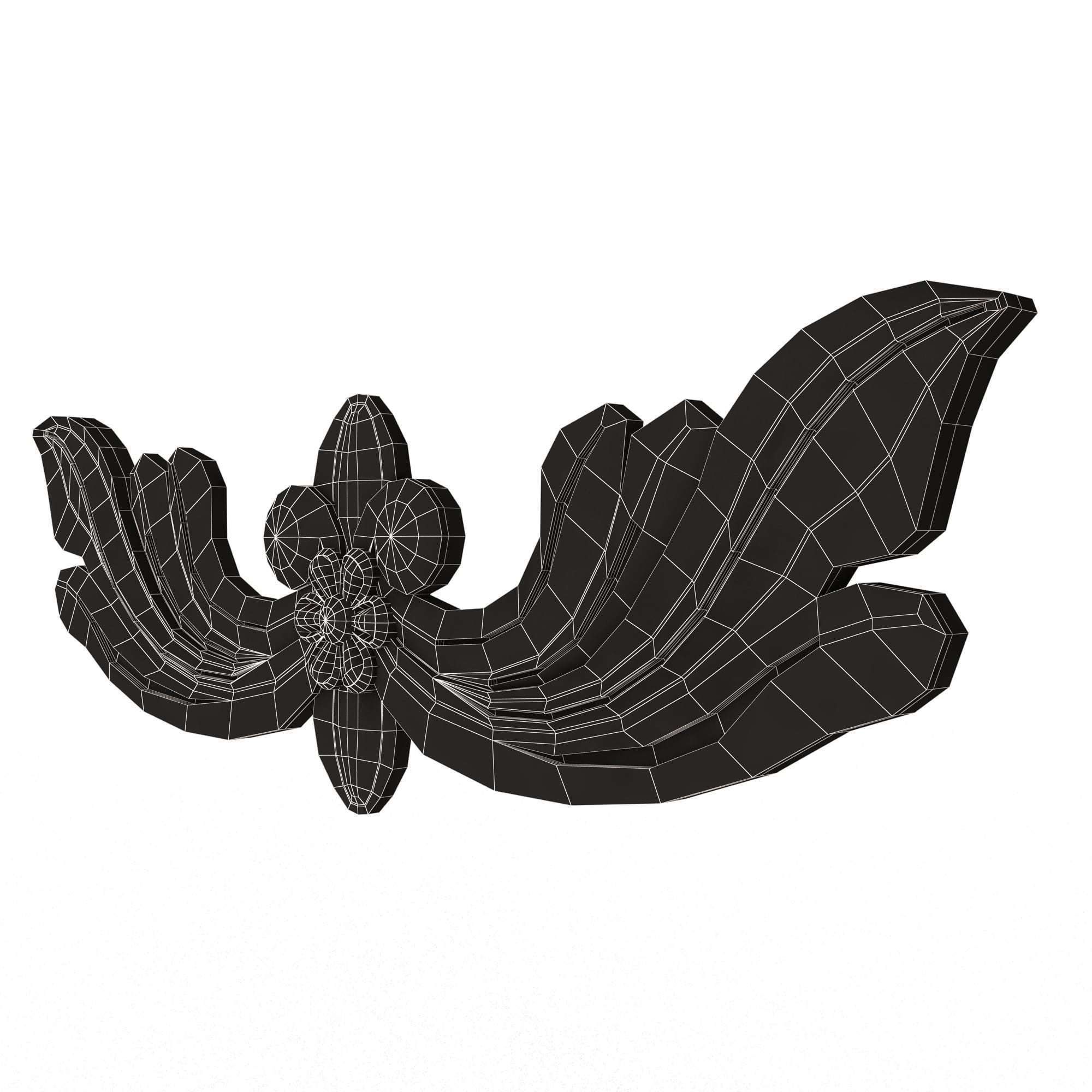 Collection of Carved Plaster Molding Decorations 02 Low-poly 3D model_92