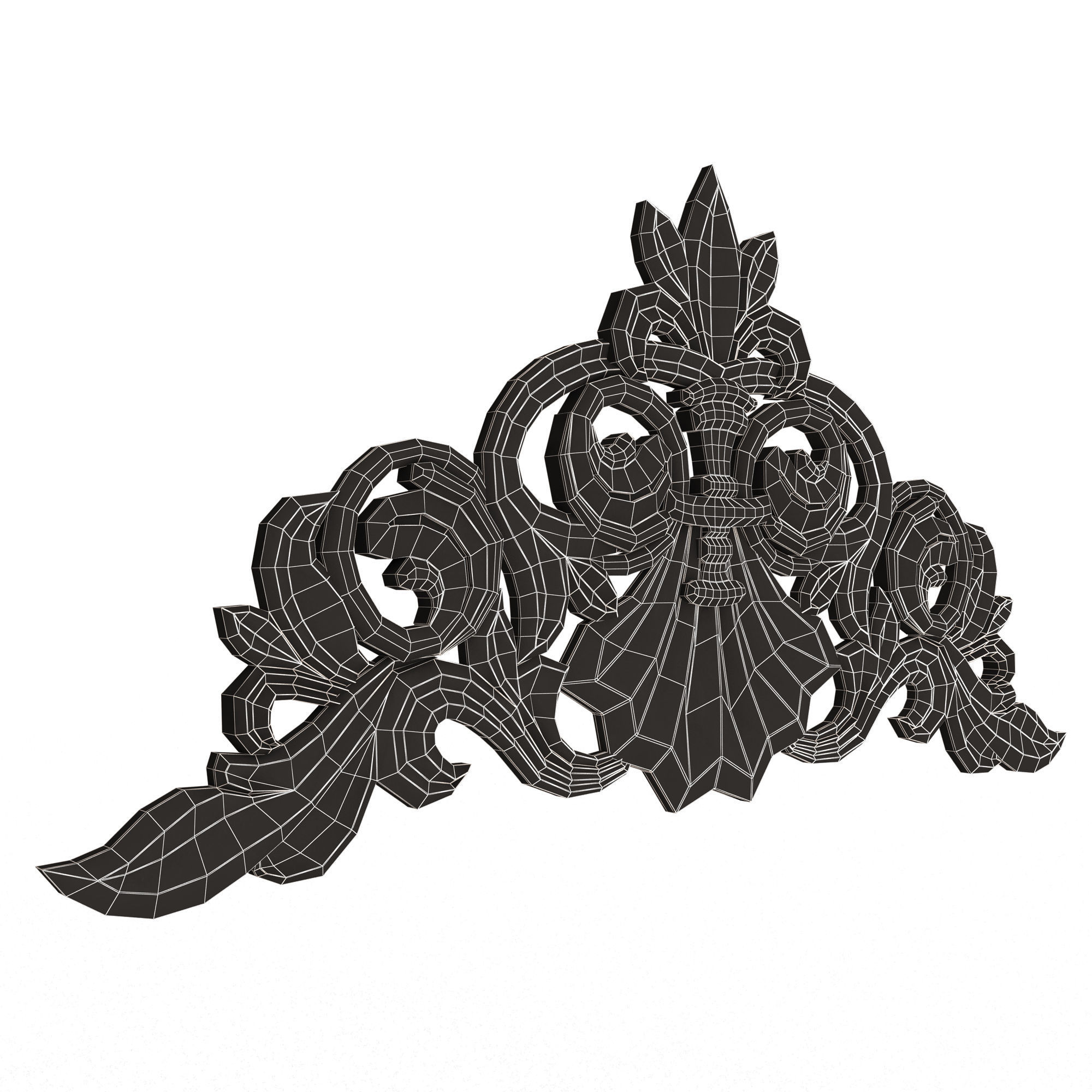 Collection of Carved Plaster Molding Decorations 02 Low-poly 3D model_70
