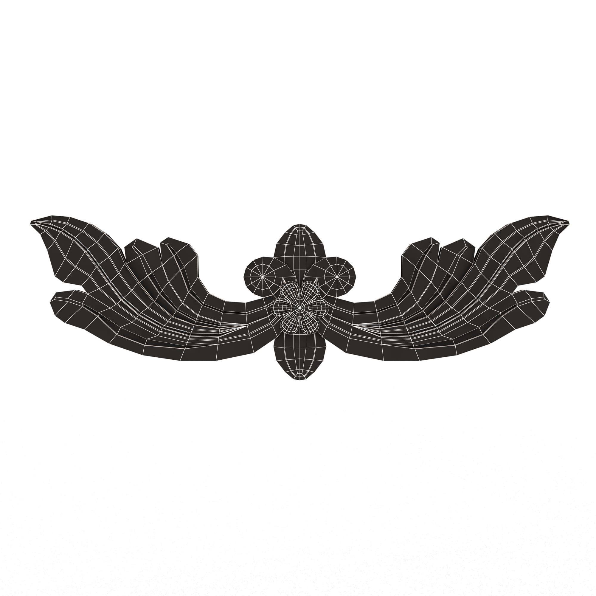 Collection of Carved Plaster Molding Decorations 02 Low-poly 3D model_87