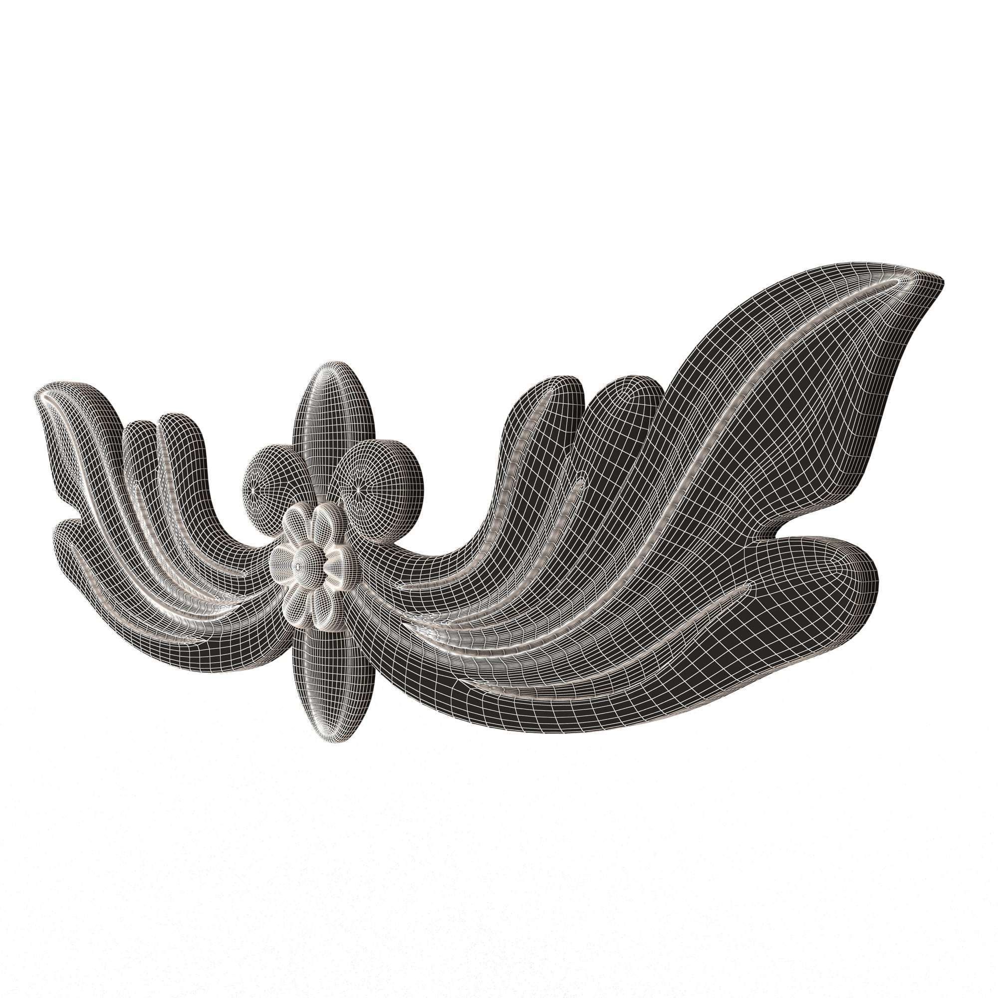 Collection of Carved Plaster Molding Decorations 02 Low-poly 3D model_59