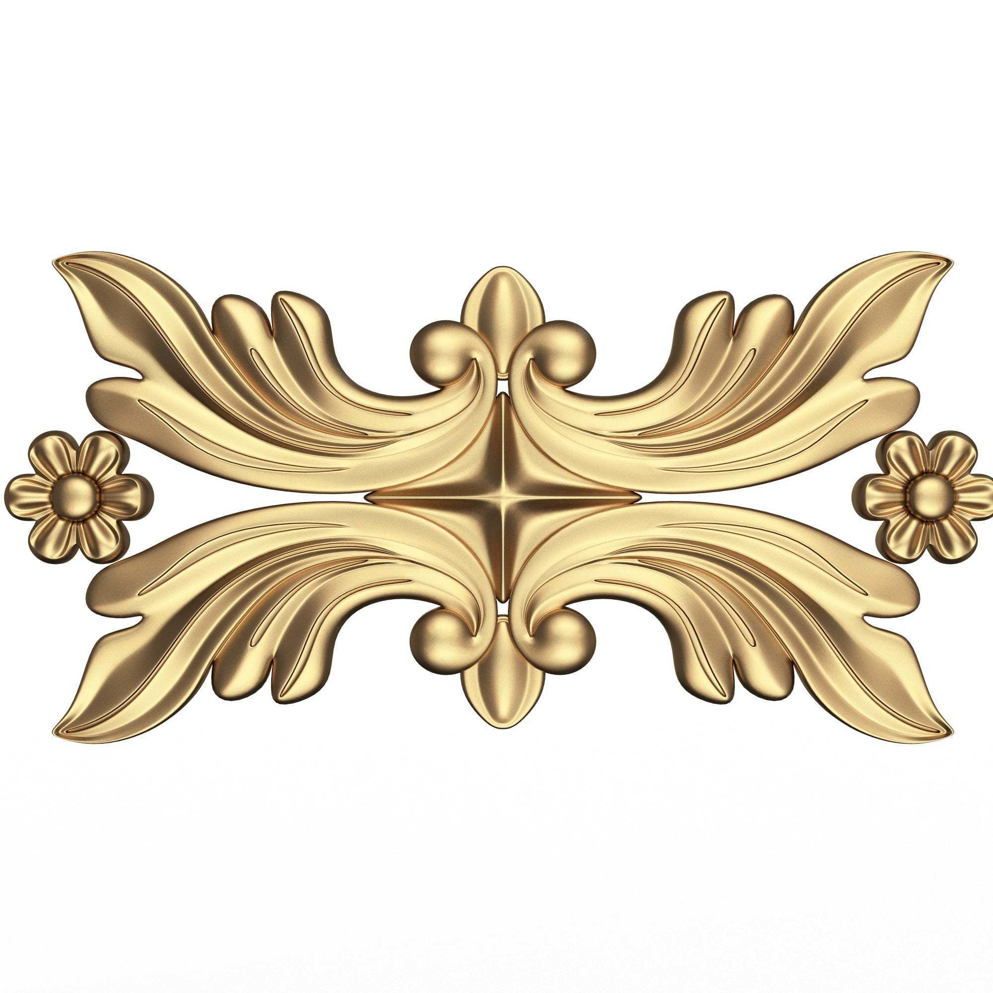 Collection of Carved Plaster Molding Decorations 02 Low-poly 3D model_14