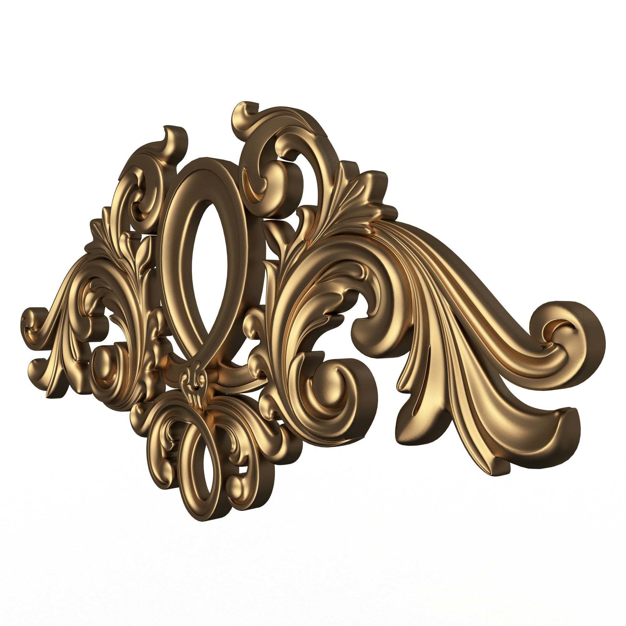 Collection of Carved Plaster Molding Decorations 02 Low-poly 3D model_10