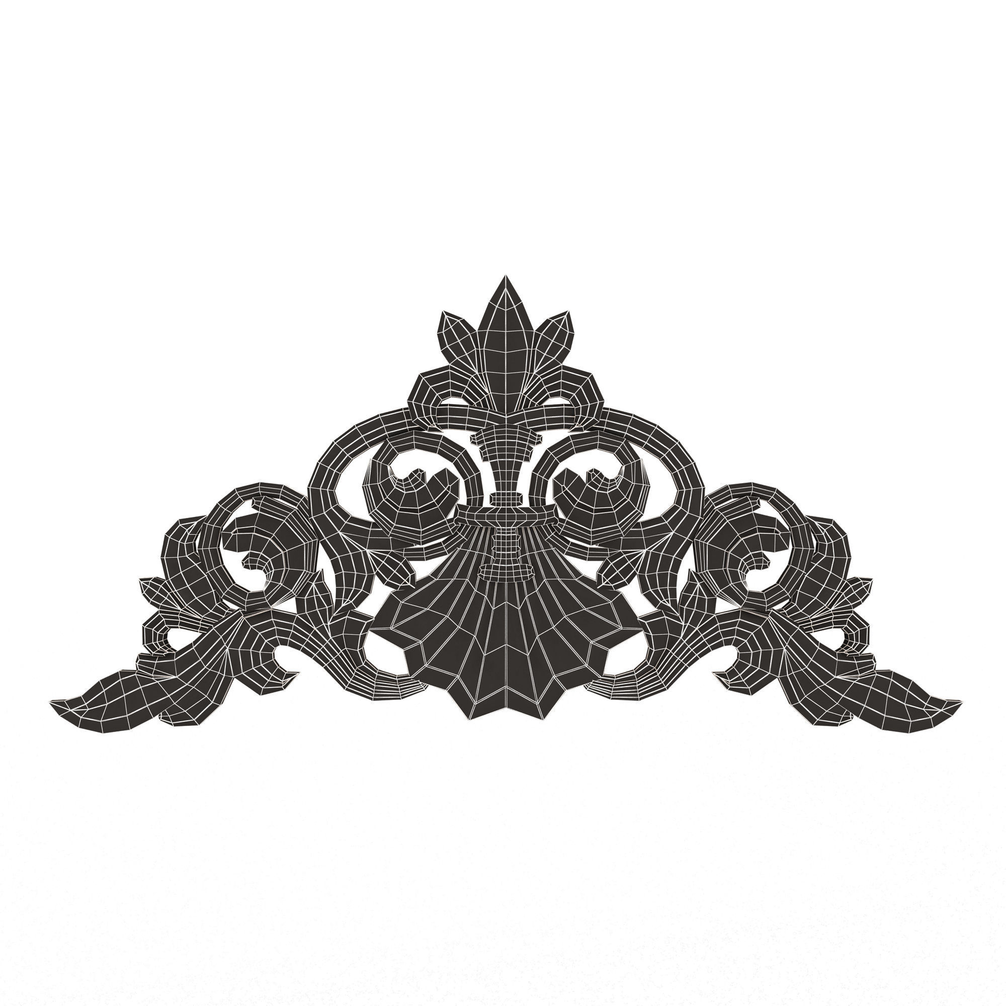 Collection of Carved Plaster Molding Decorations 02 Low-poly 3D model_68
