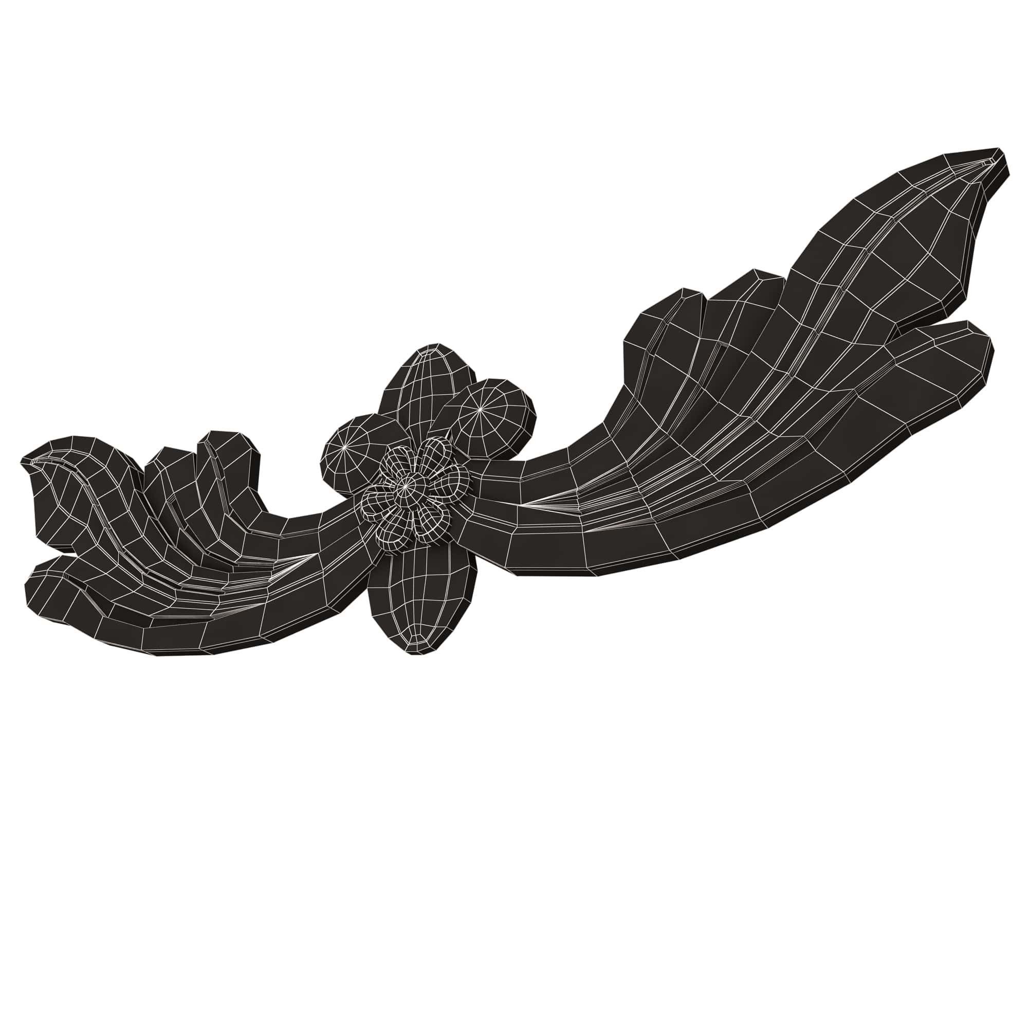 Collection of Carved Plaster Molding Decorations 02 Low-poly 3D model_90