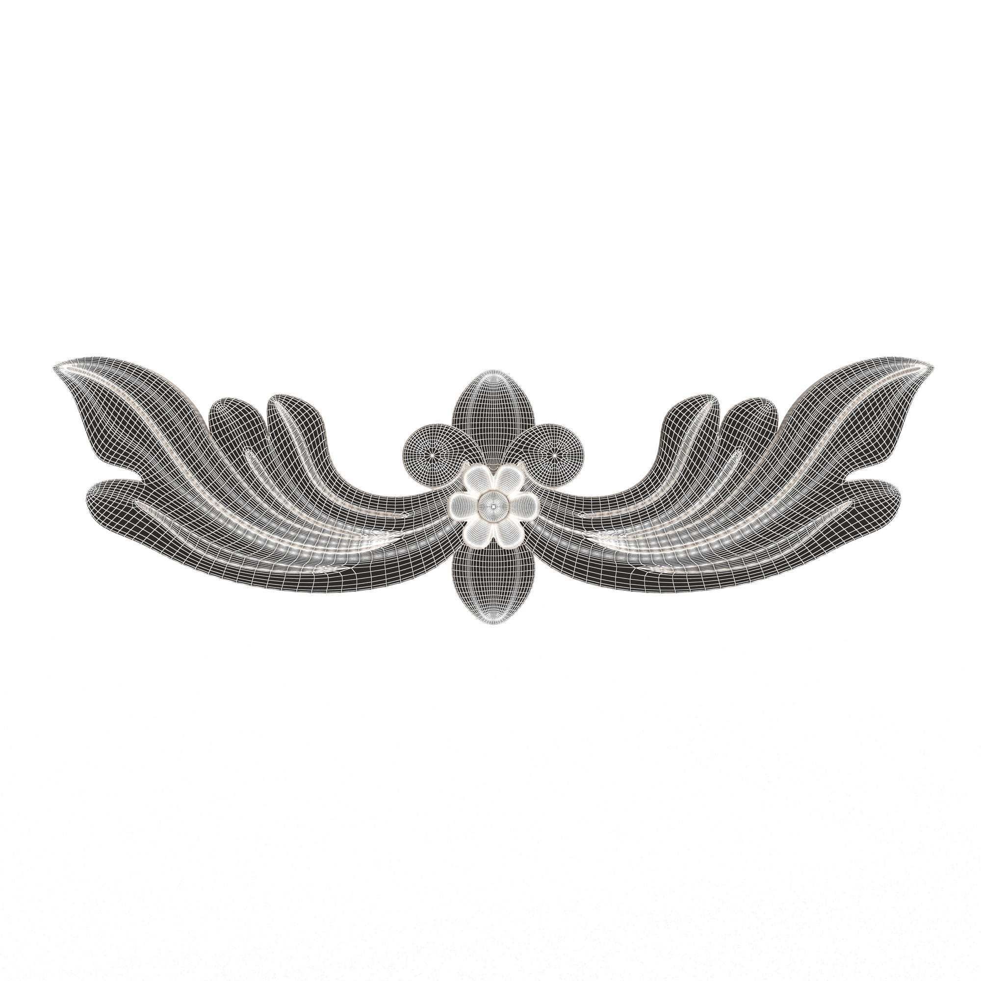 Collection of Carved Plaster Molding Decorations 02 Low-poly 3D model_52