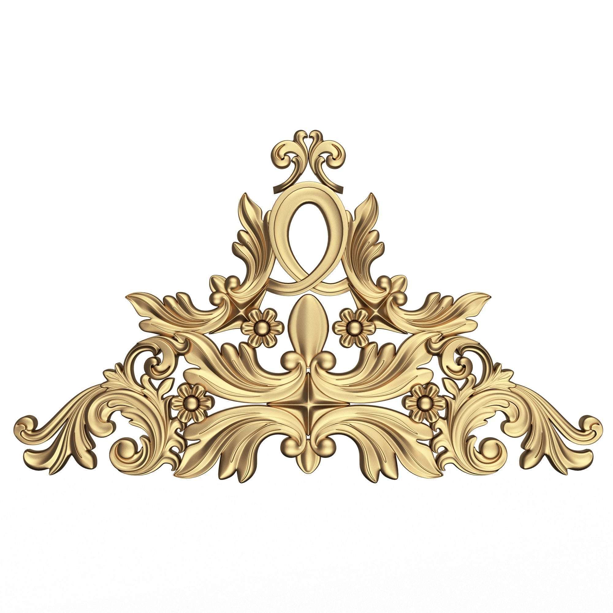 Collection of Carved Plaster Molding Decorations 02 Low-poly 3D model_33