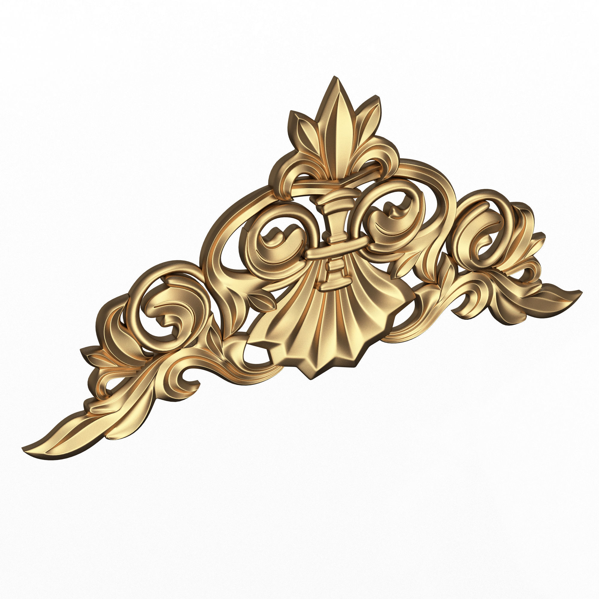 Collection of Carved Plaster Molding Decorations 02 Low-poly 3D model_6