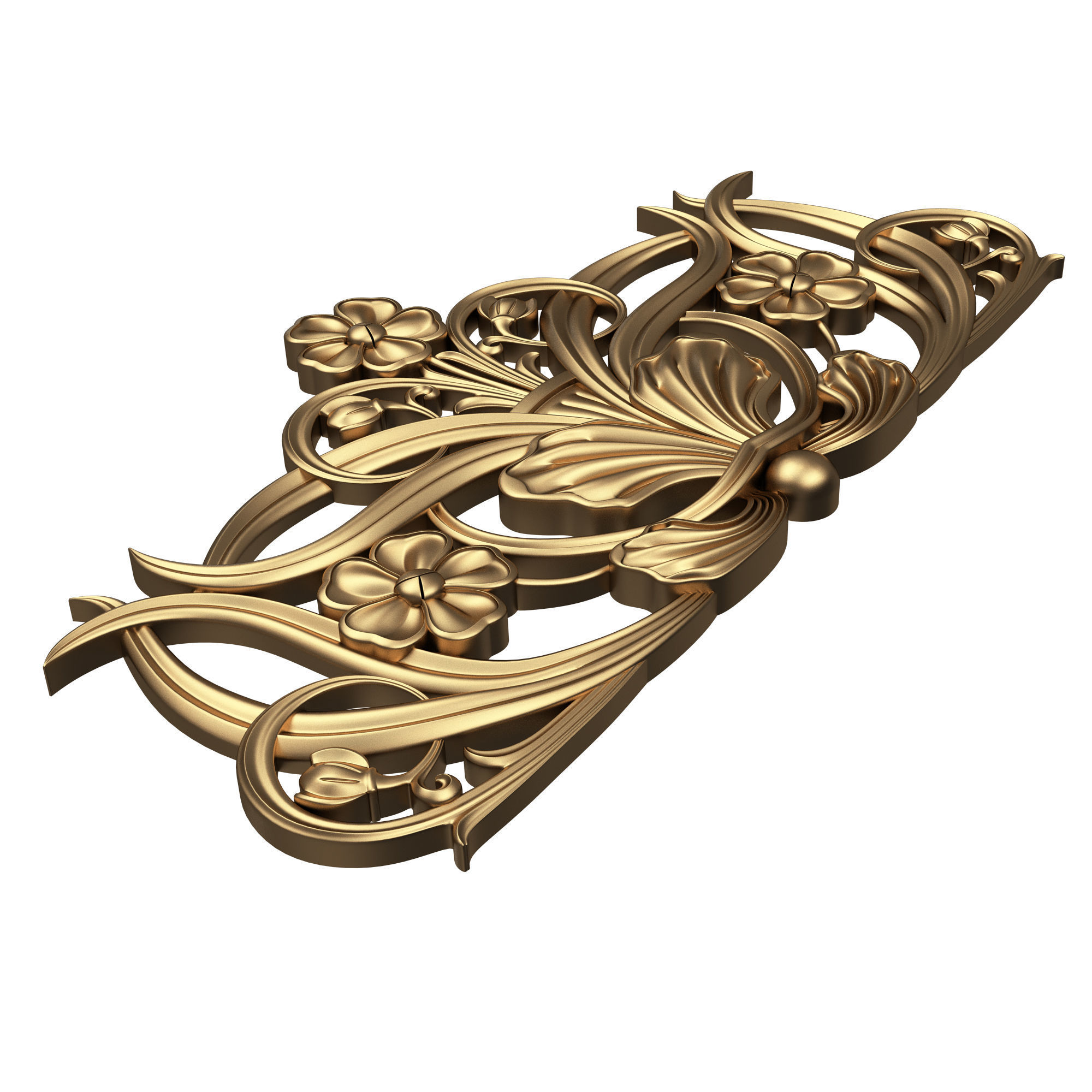 Collection of Carved Plaster Molding Decorations 02 Low-poly 3D model_15