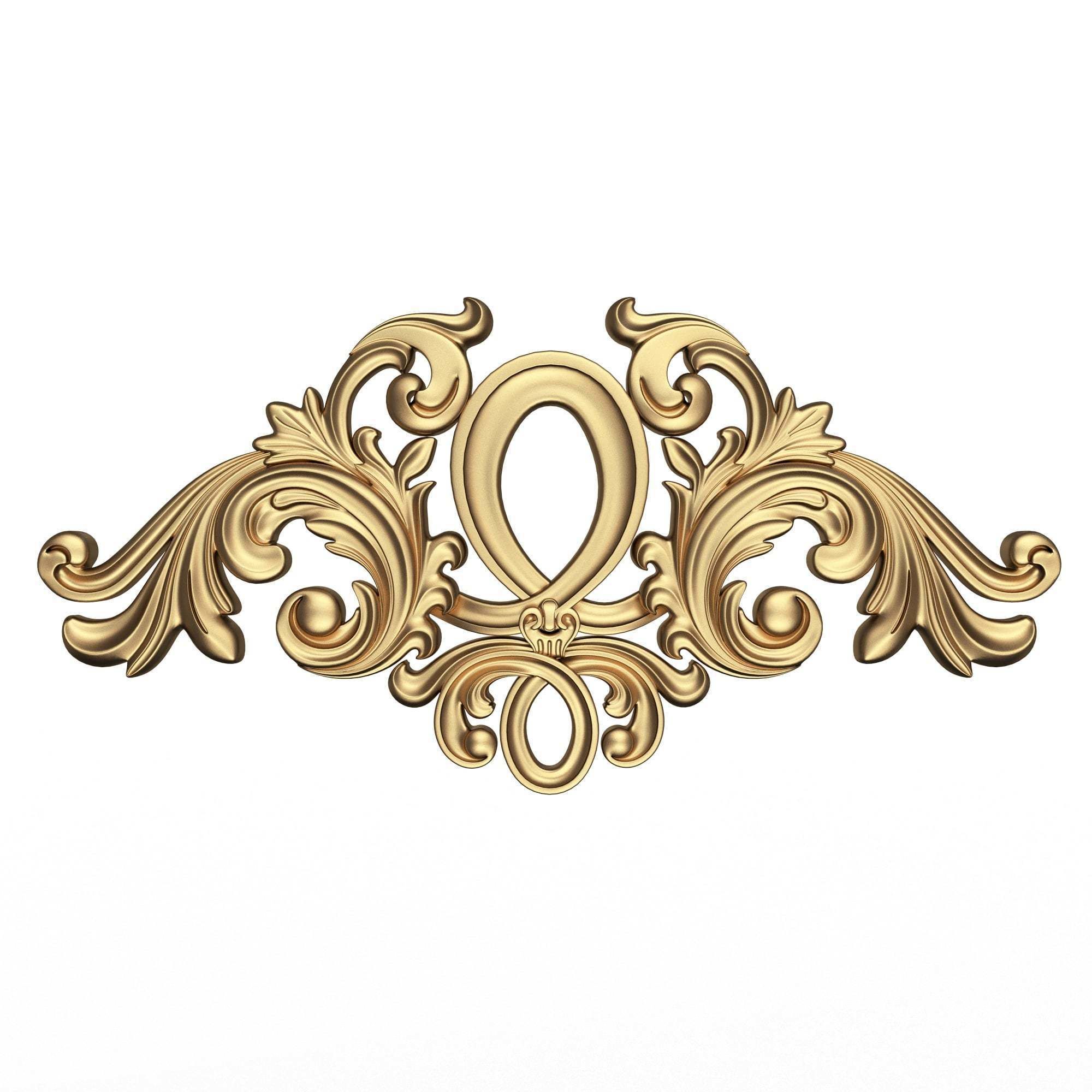 Collection of Carved Plaster Molding Decorations 02 Low-poly 3D model_8