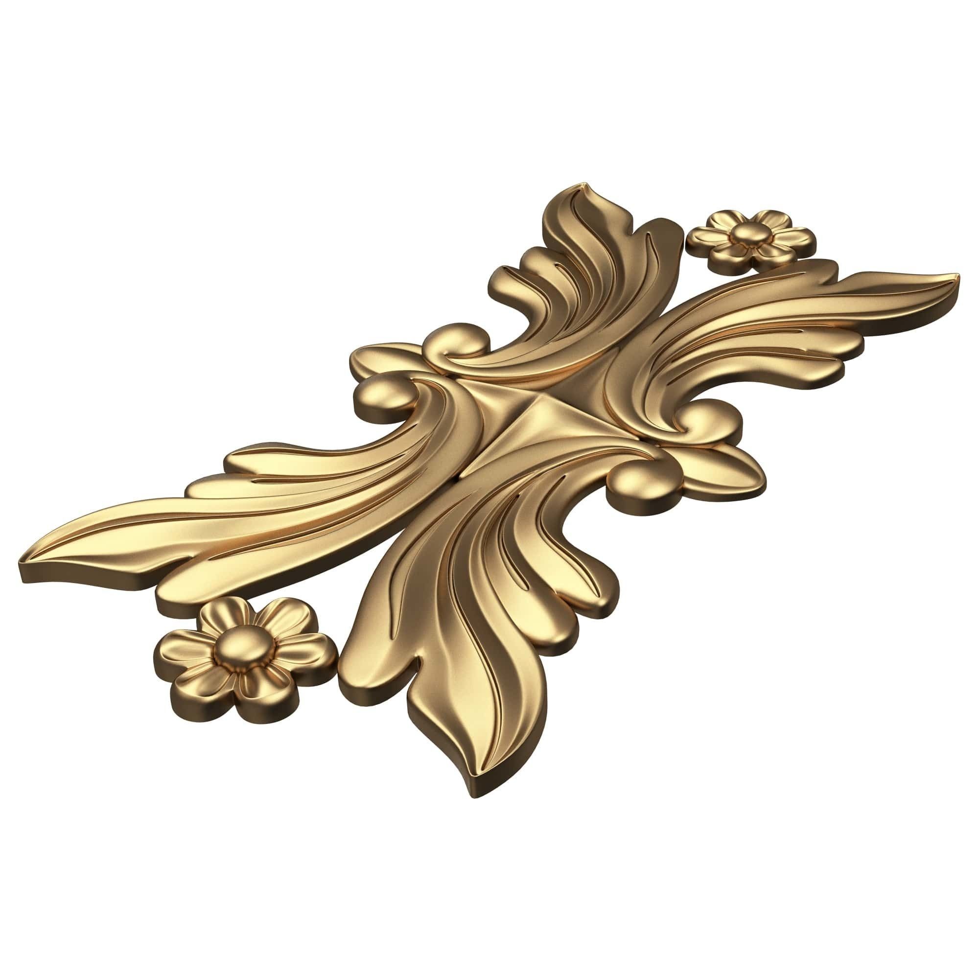 Collection of Carved Plaster Molding Decorations 02 Low-poly 3D model_18