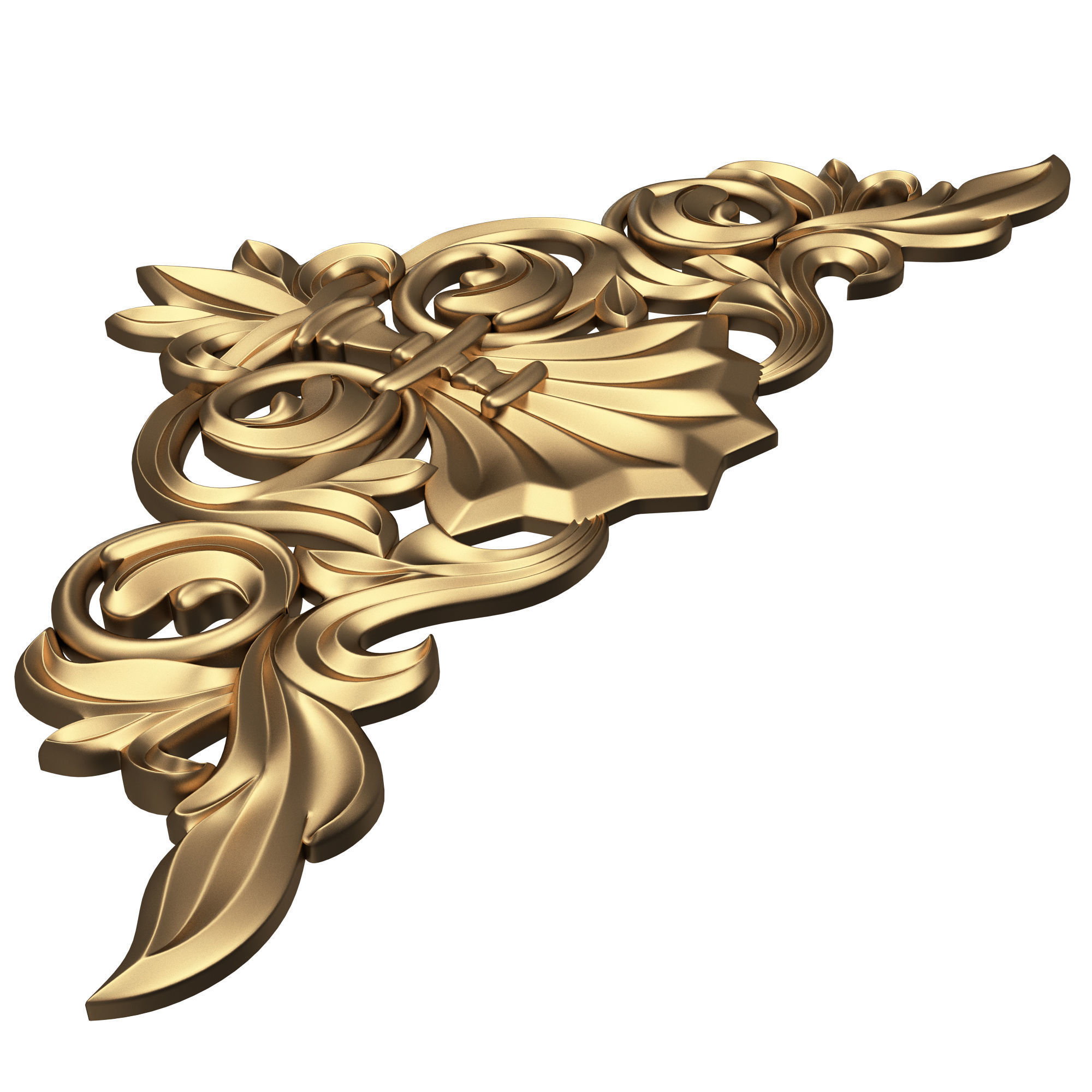 Collection of Carved Plaster Molding Decorations 02 Low-poly 3D model_2