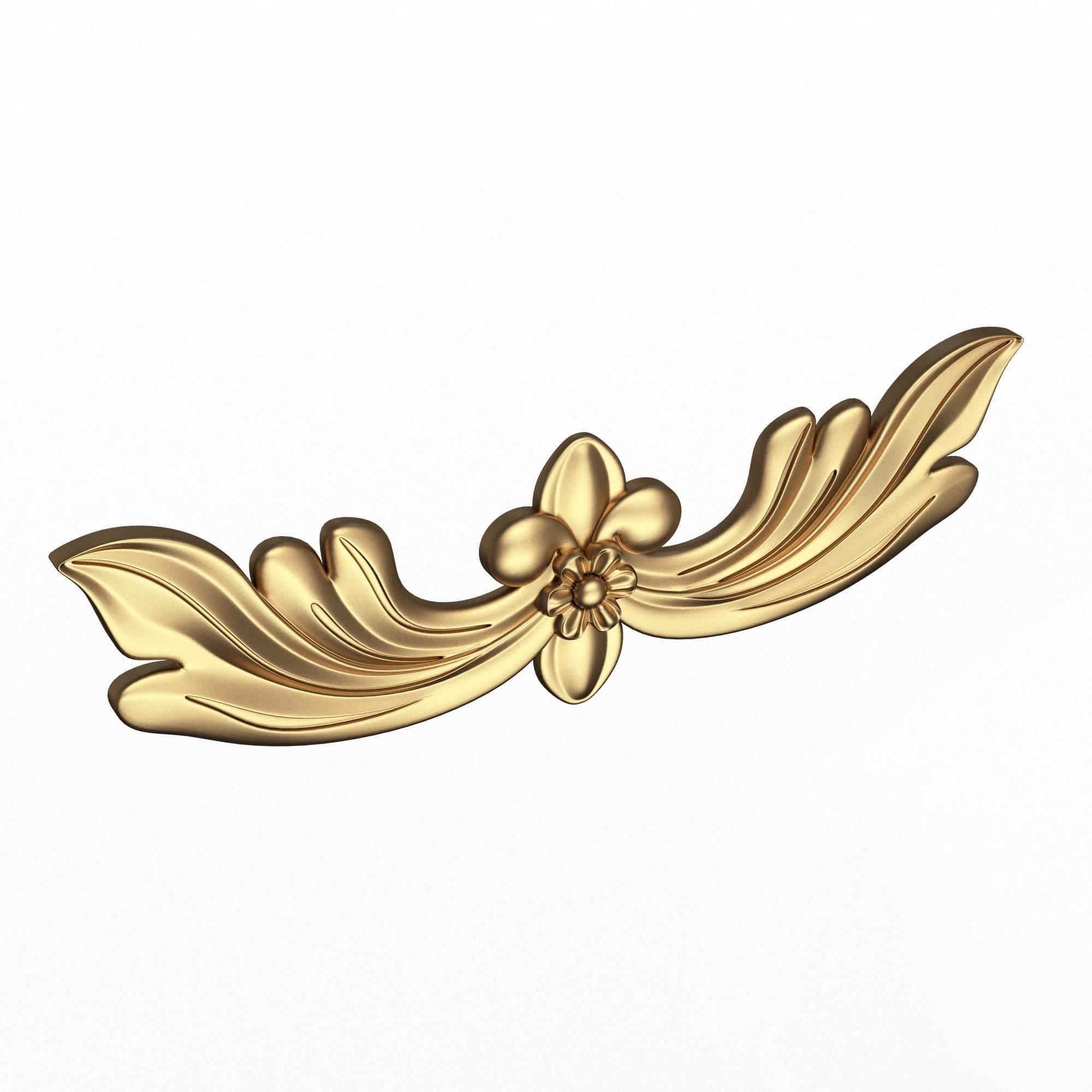 Collection of Carved Plaster Molding Decorations 02 Low-poly 3D model_22