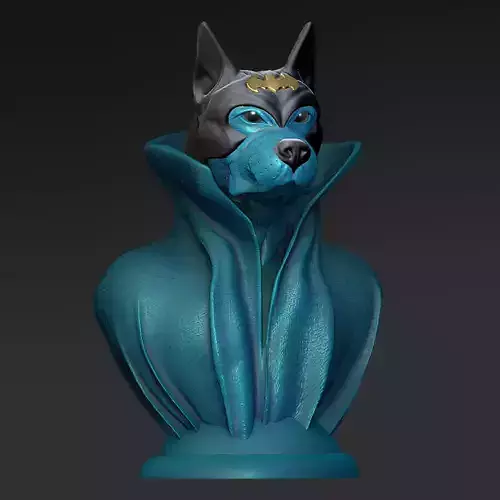 BAT-Dog-Fantasy-Bulldog-Cape 3D Modell Datei 3D print model