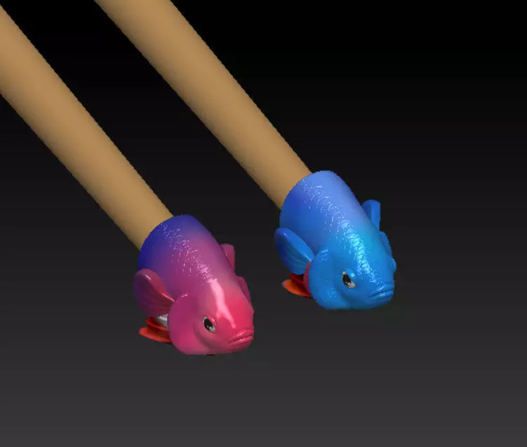 Betta fish head 3D print model