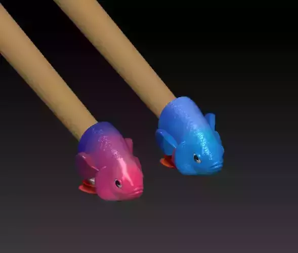 Betta fish head 3D print model
