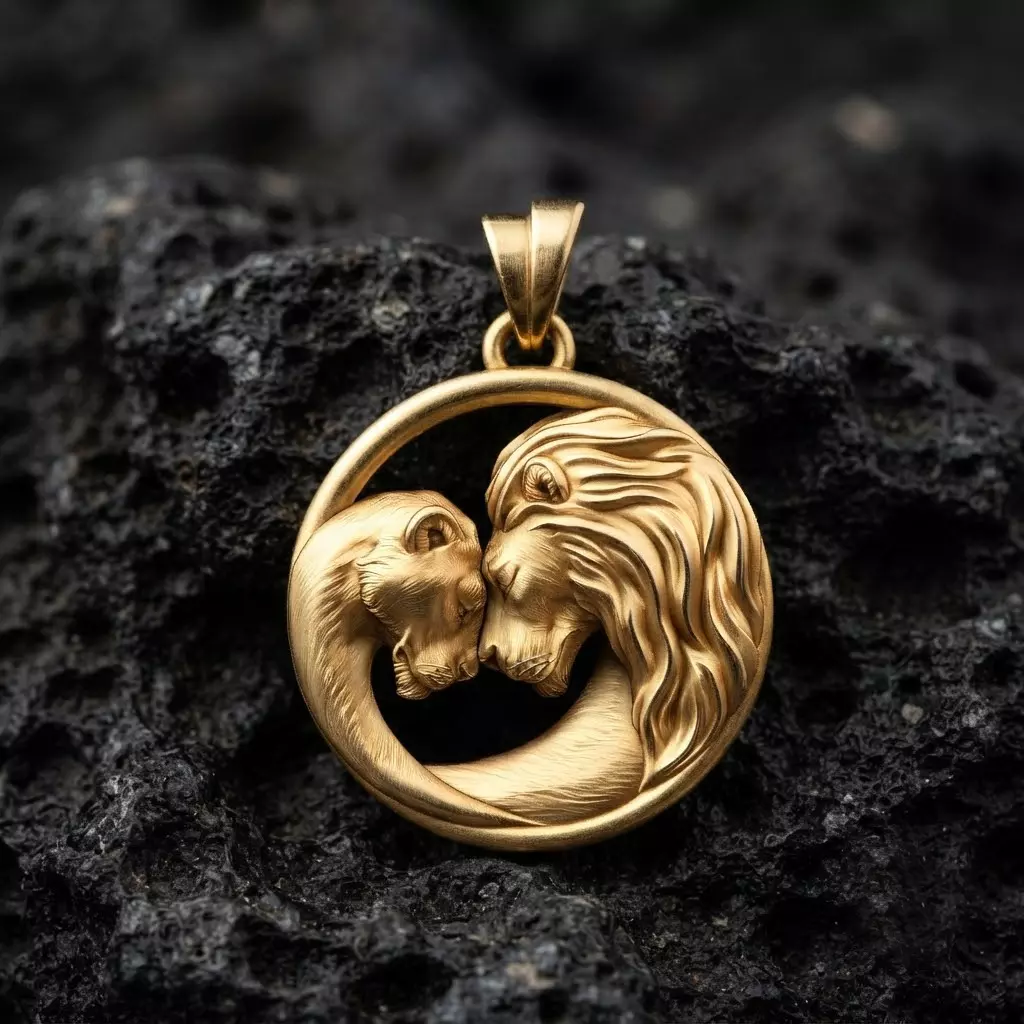 Lion Lioness Pendant 3D print model