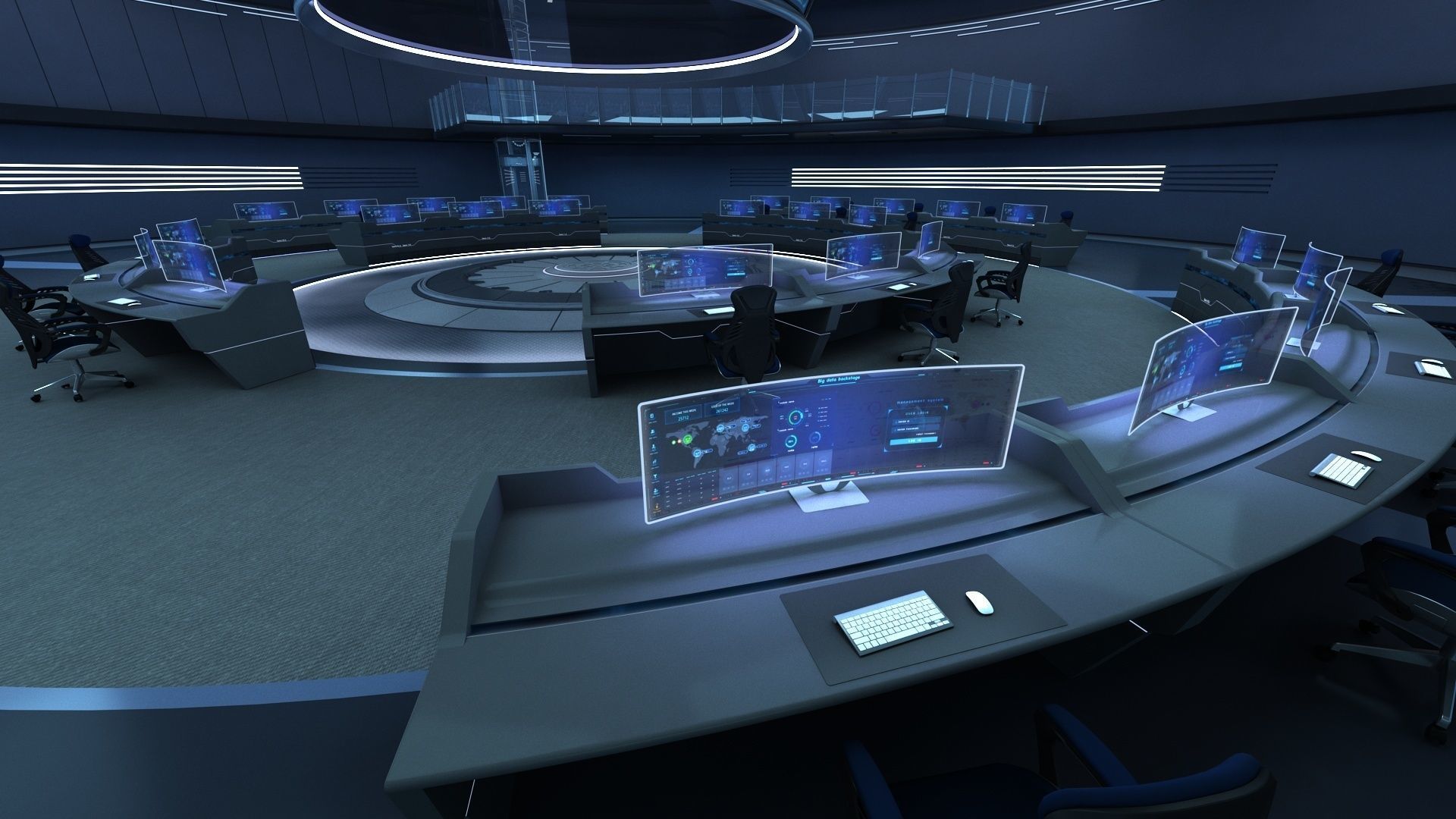 monitoring Center Command Center 3D model_3