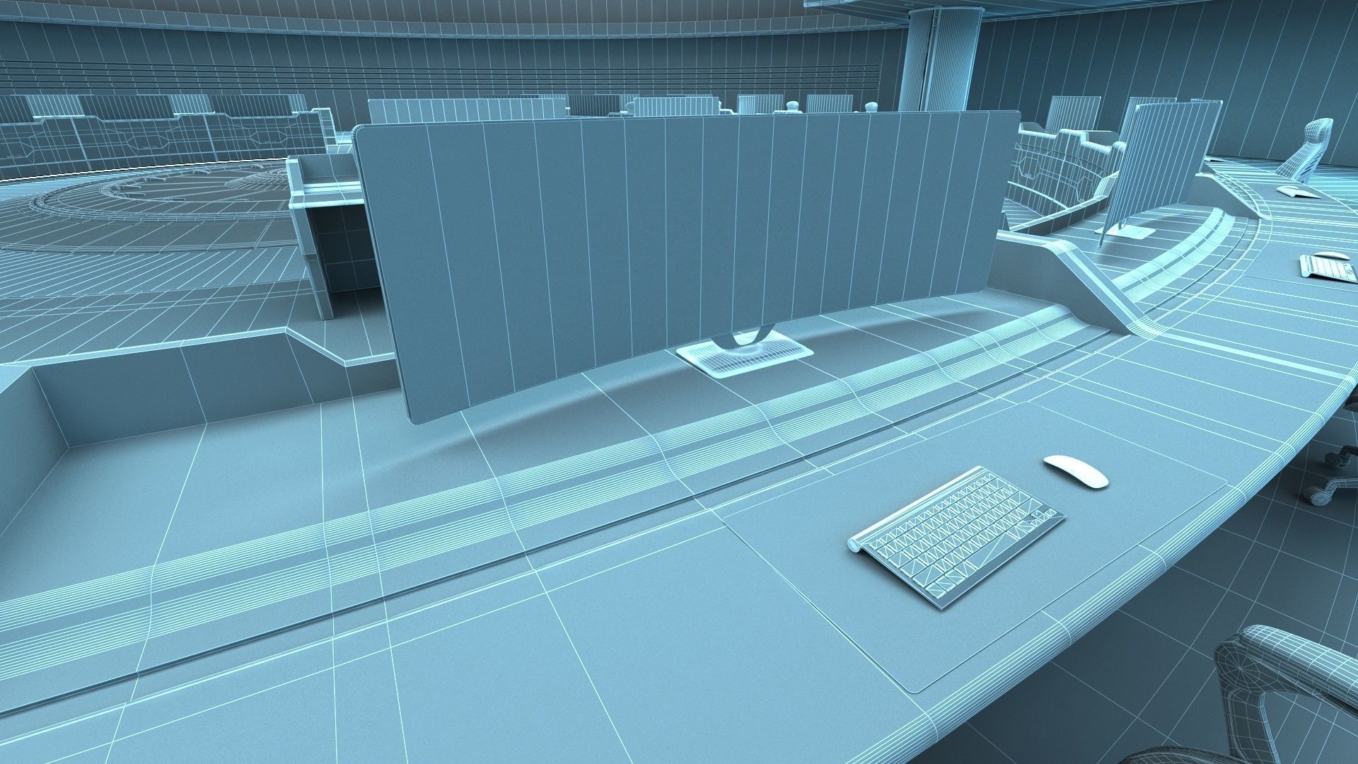 monitoring Center Command Center 3D model_15
