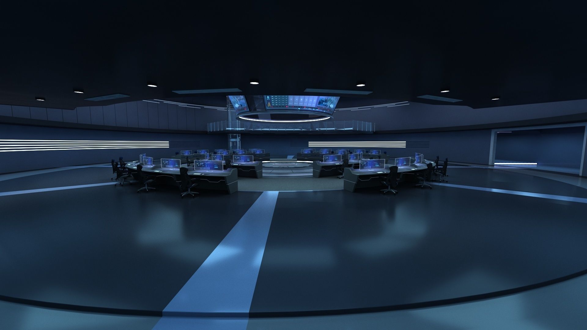 monitoring Center Command Center 3D model_6