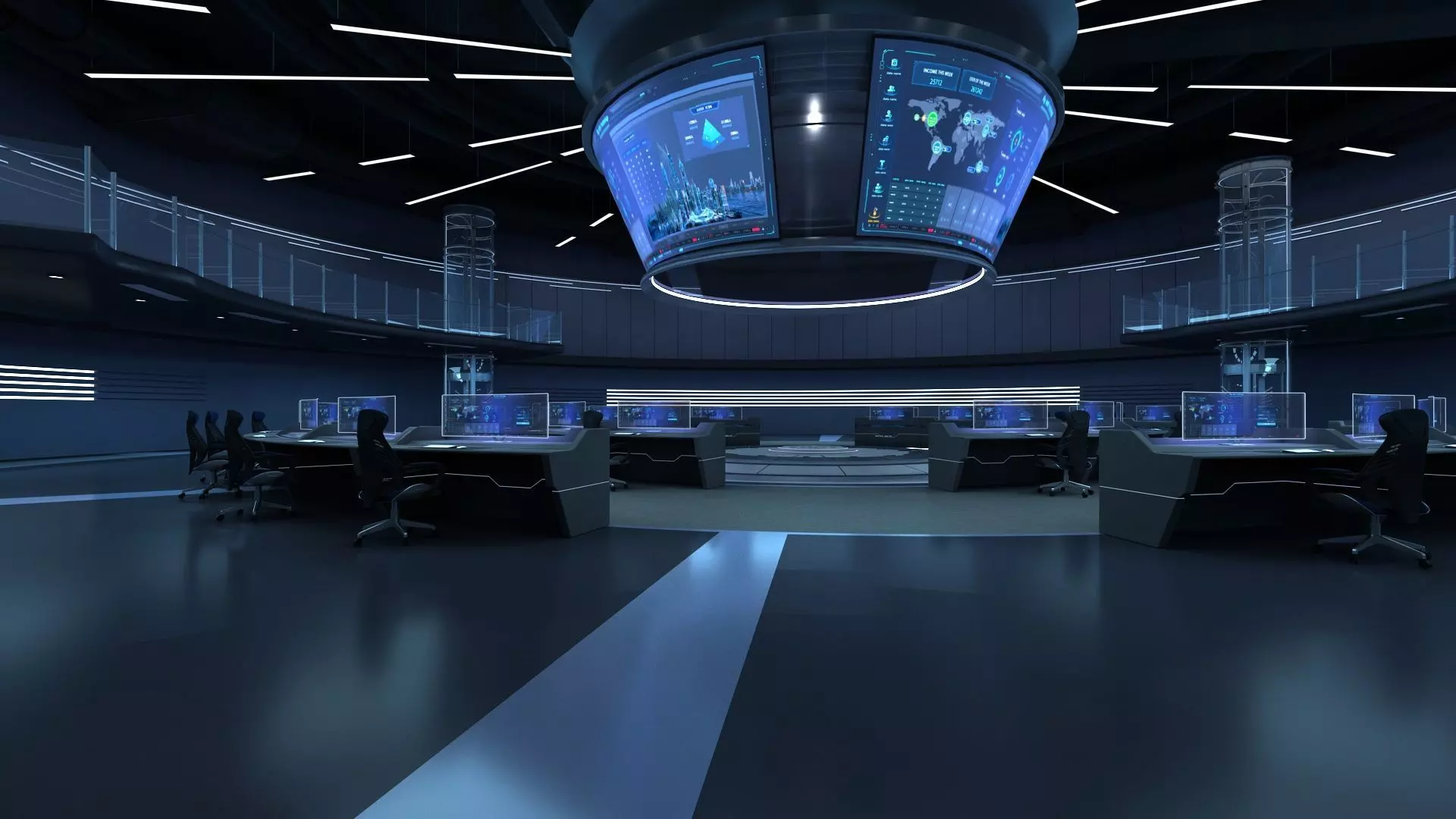 monitoring Center Command Center 3D model_0