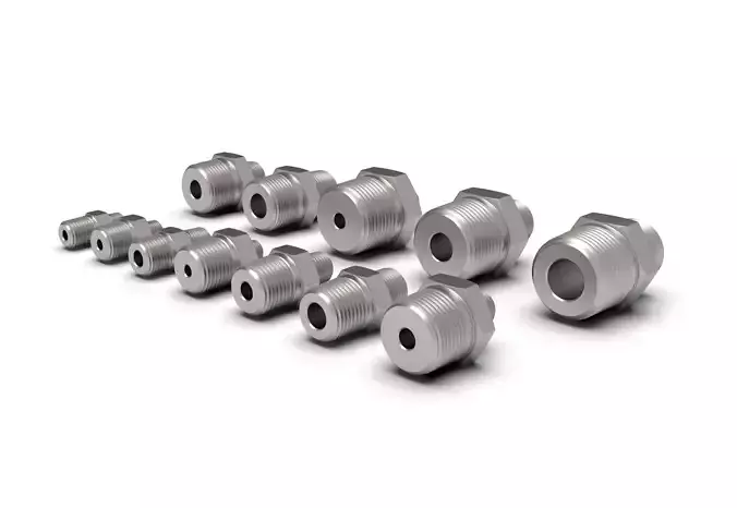 Hex reducing pipe nipple NPT male threaded collection