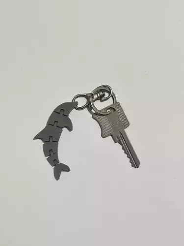 CUTE FLEXI PRINT-IN-PLACE FISH DOLPHIN- KEYCHAIN