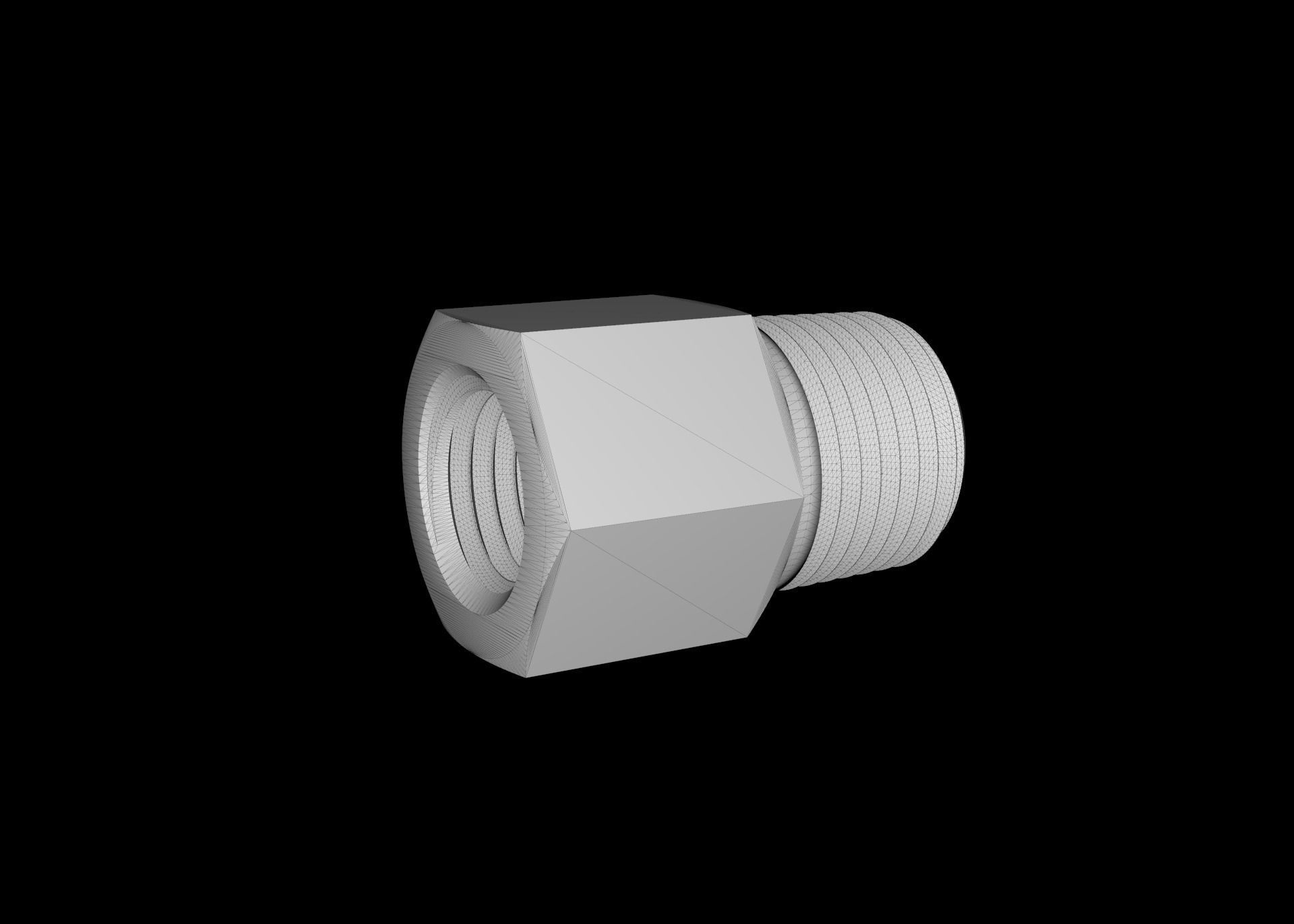 Pipe bushing reducer NPT collection 3D model_15