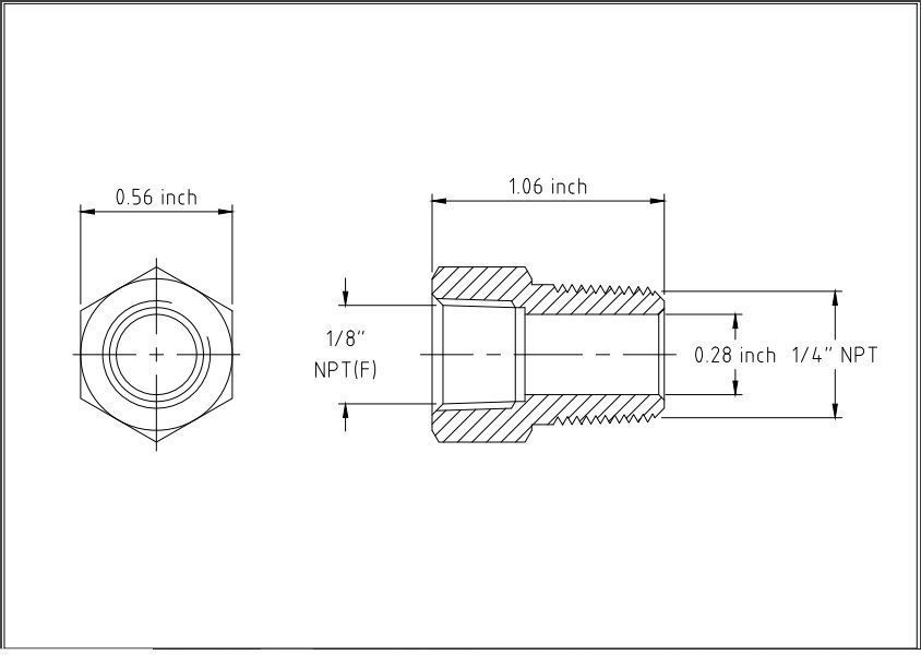 Pipe bushing reducer NPT collection 3D model_17