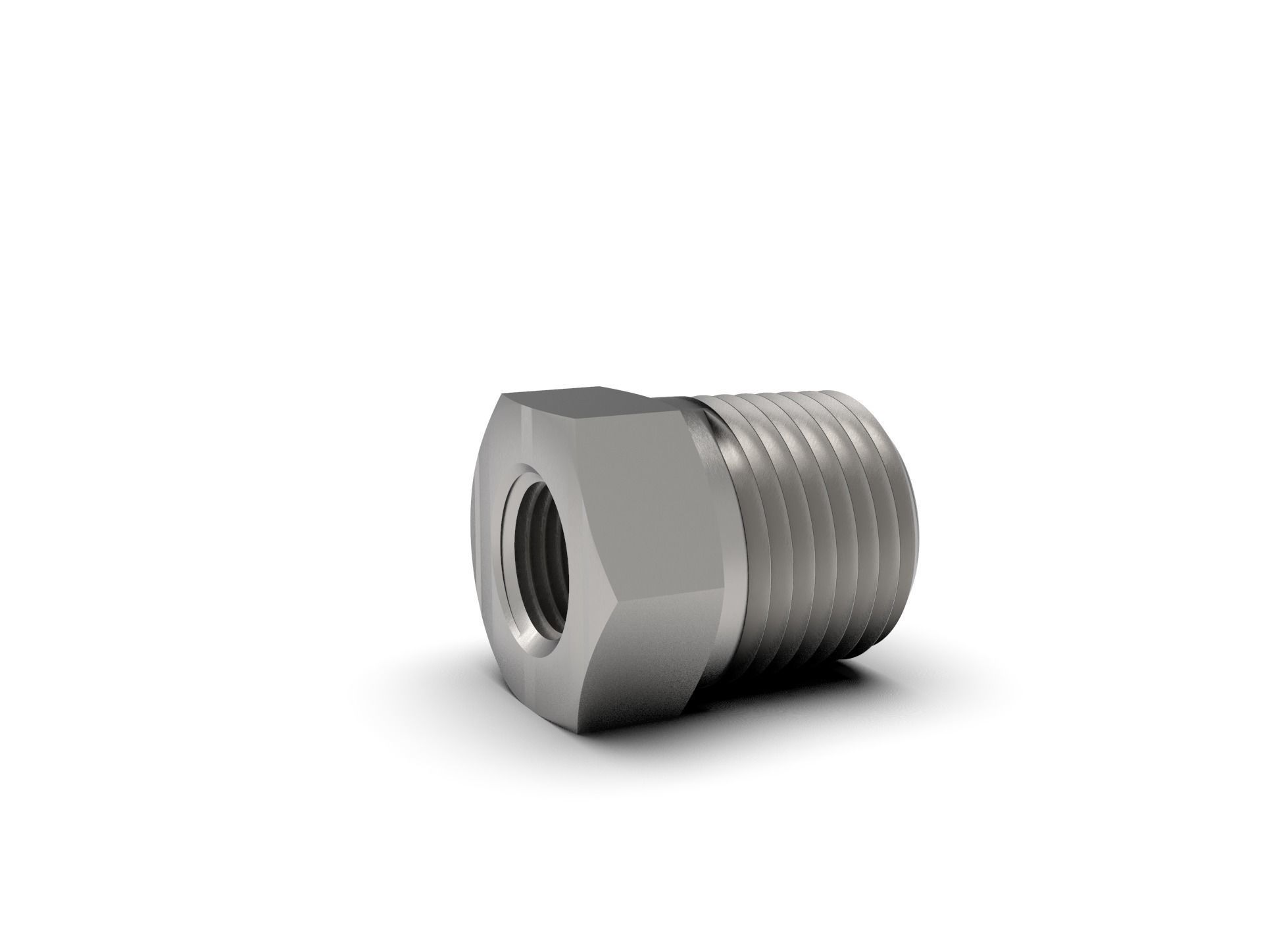 Pipe bushing reducer NPT collection 3D model_6