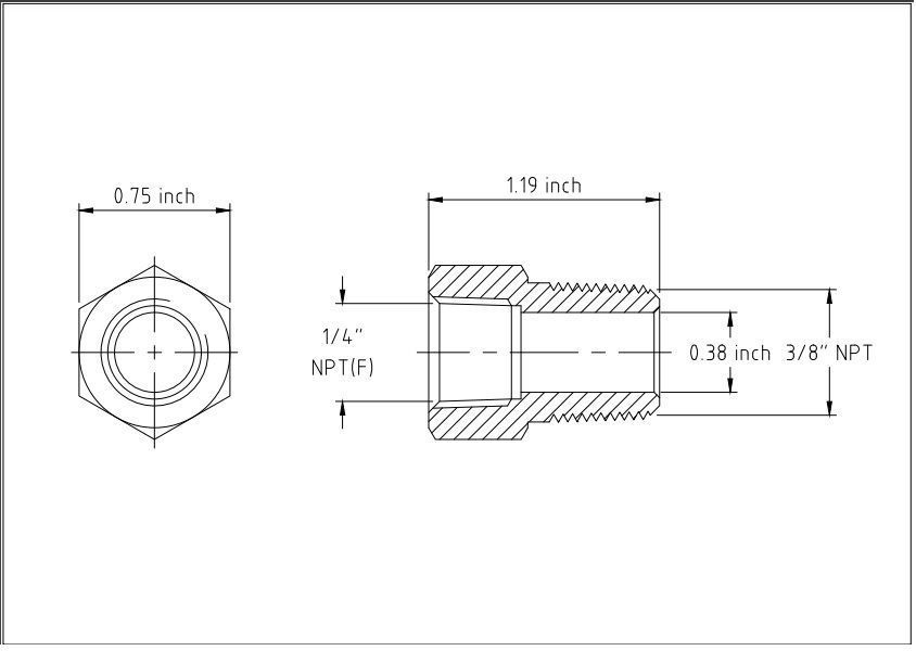 Pipe bushing reducer NPT collection 3D model_18