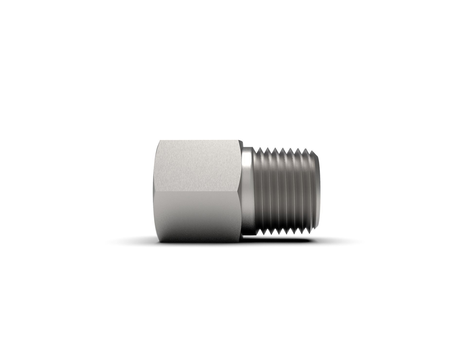 Pipe bushing reducer NPT collection 3D model_5