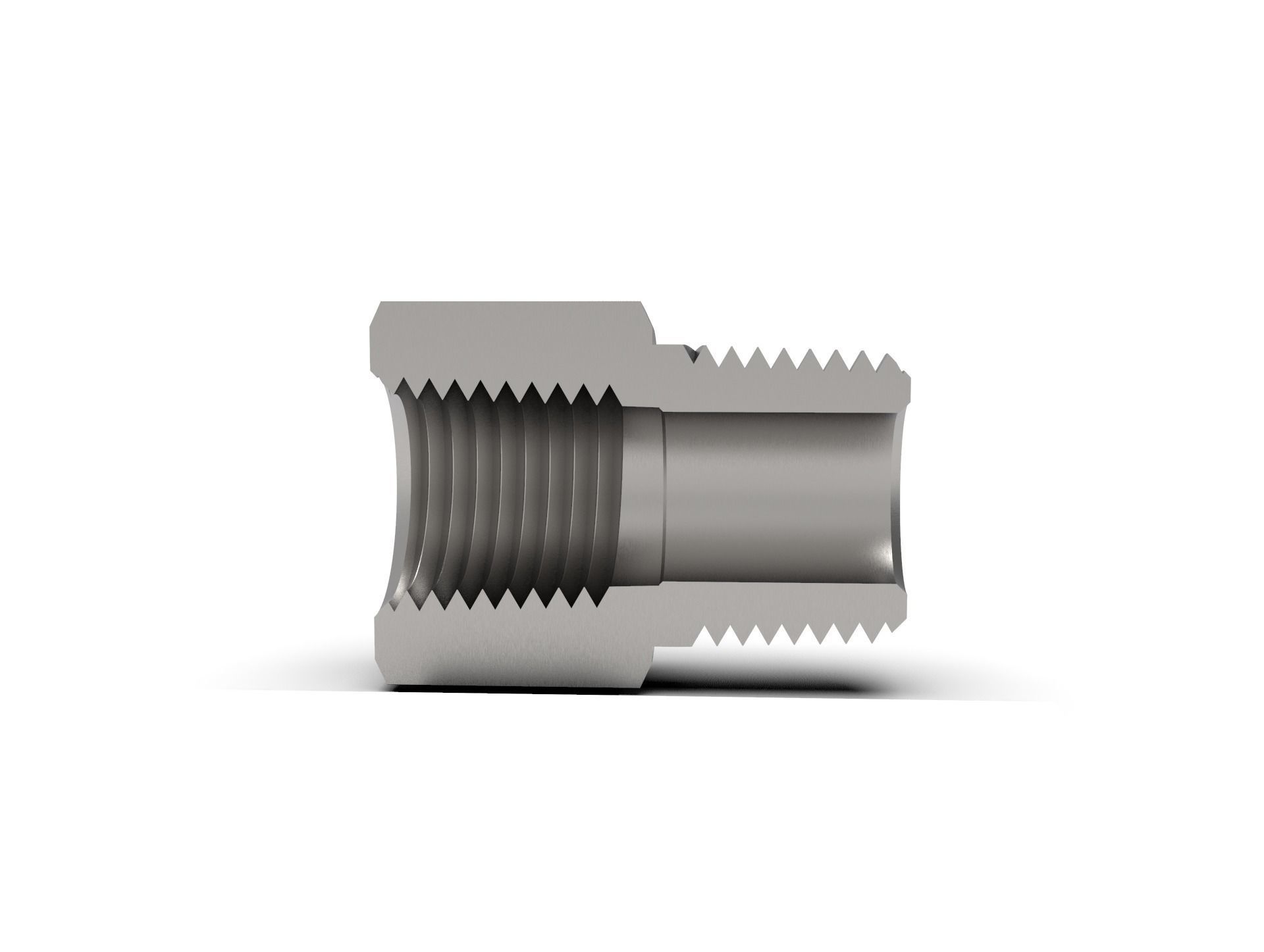 Pipe bushing reducer NPT collection 3D model_14