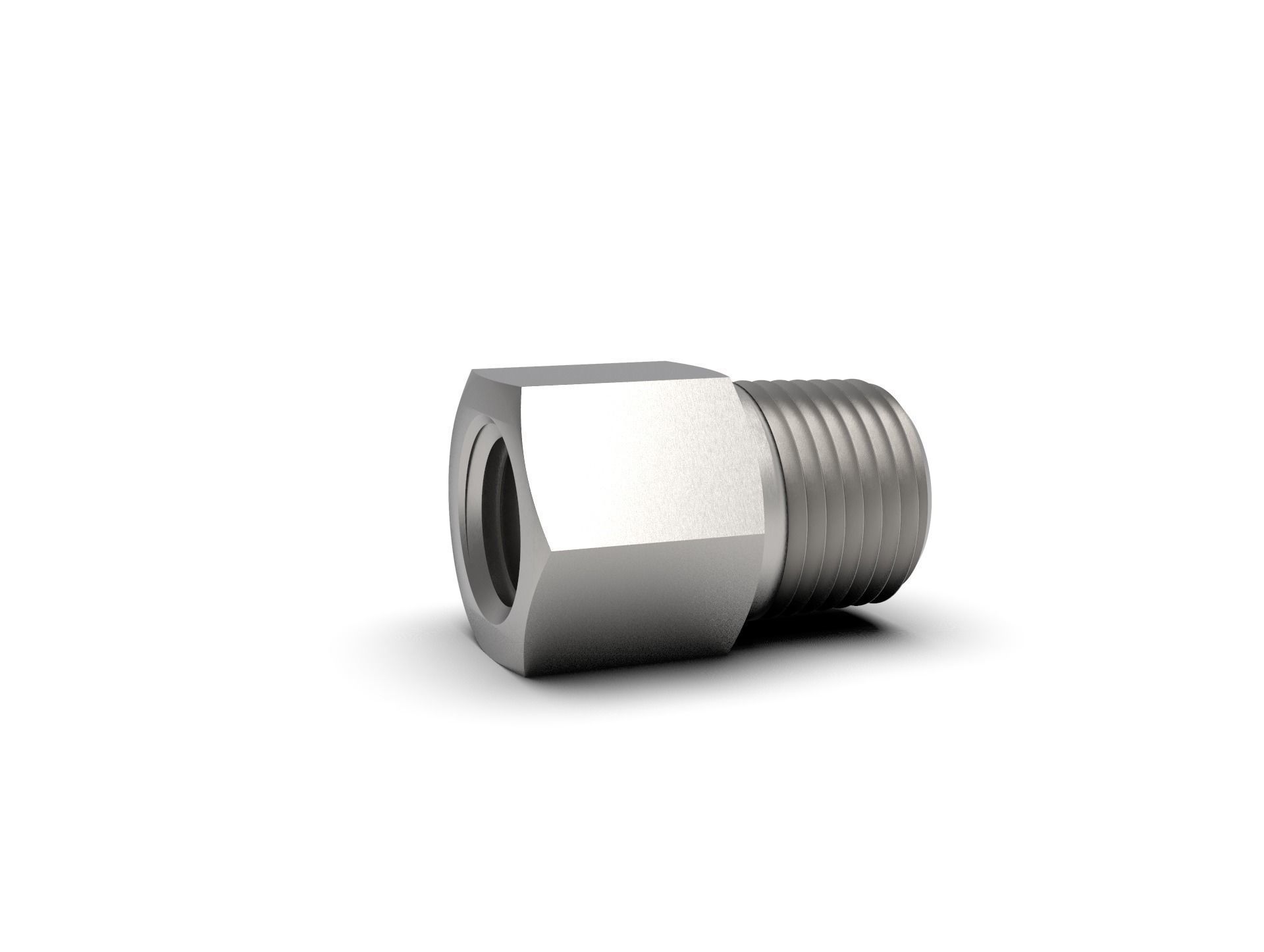 Pipe bushing reducer NPT collection 3D model_8