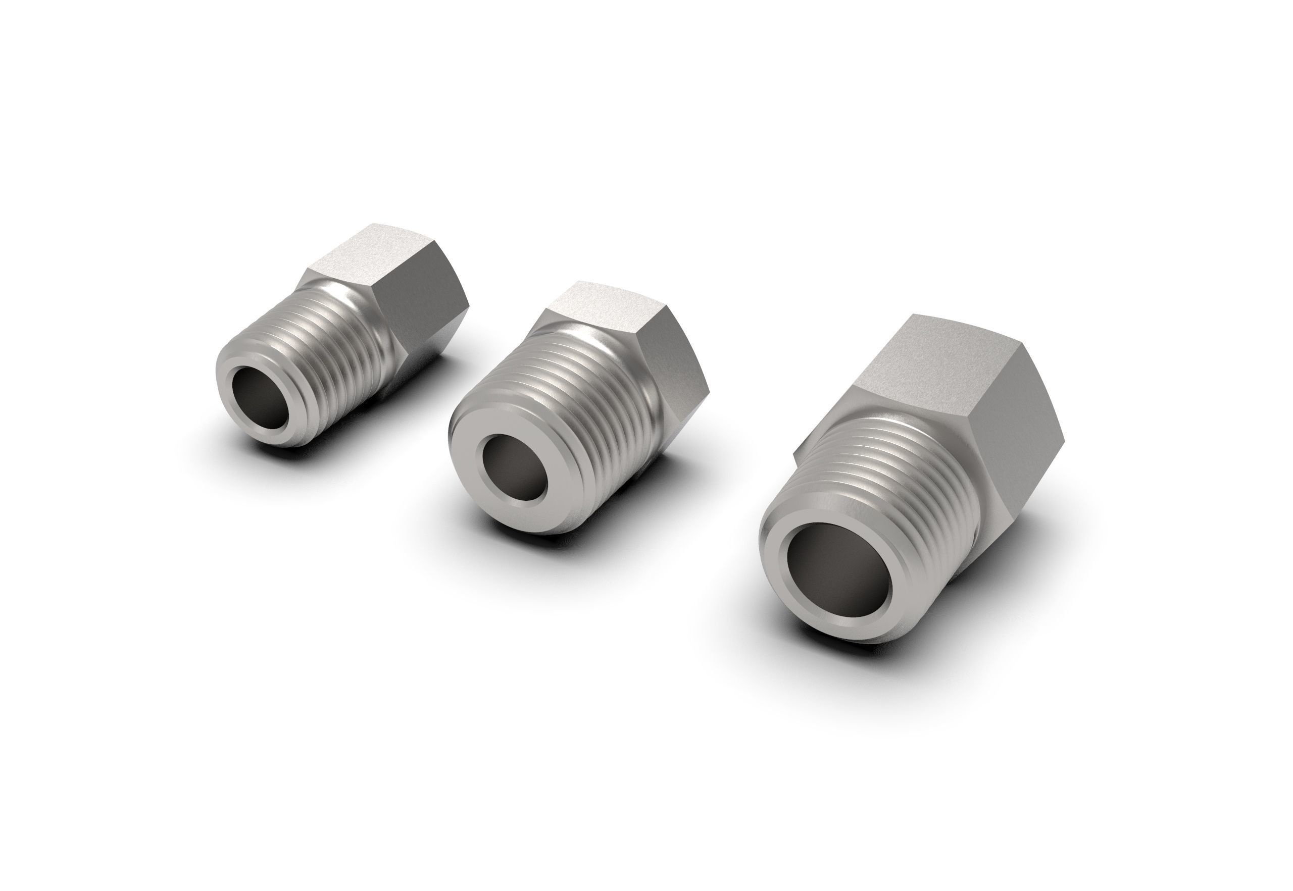 Pipe bushing reducer NPT collection 3D model_7