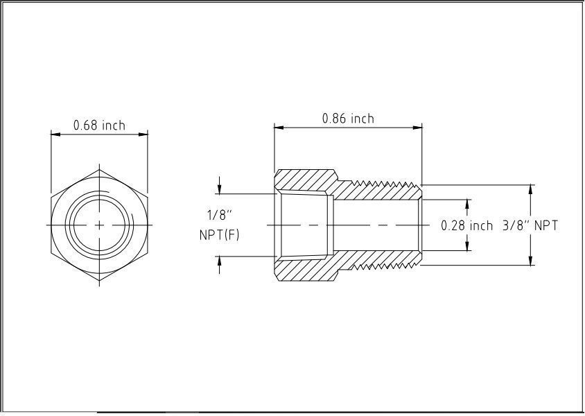 Pipe bushing reducer NPT collection 3D model_19