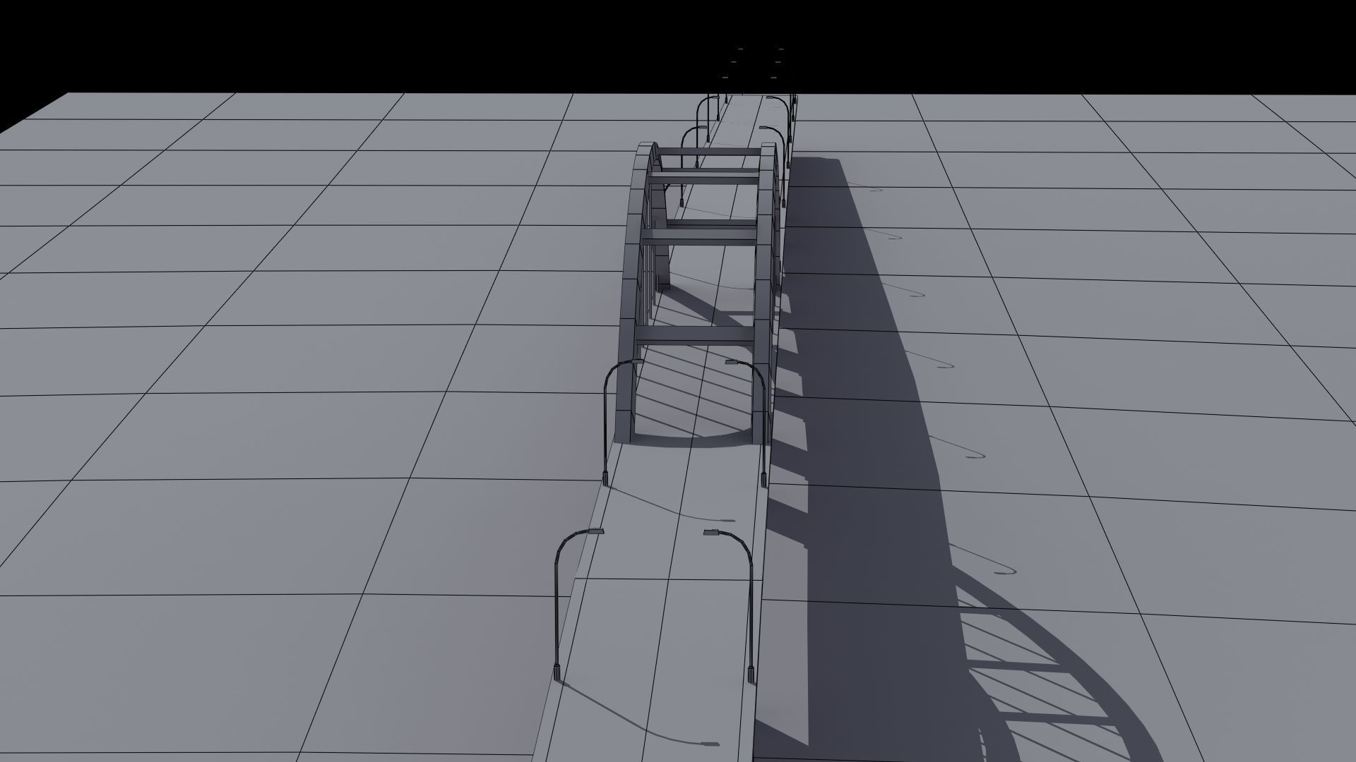 Road Bridge Low-poly 3D model_44