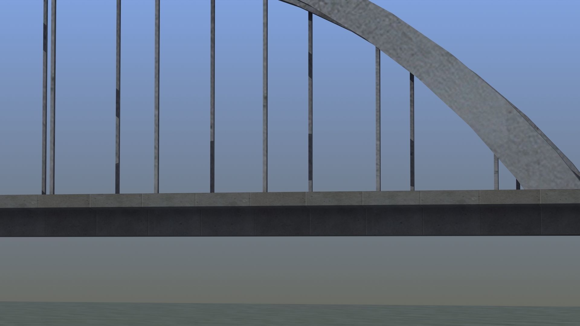 Road Bridge Low-poly 3D model_34