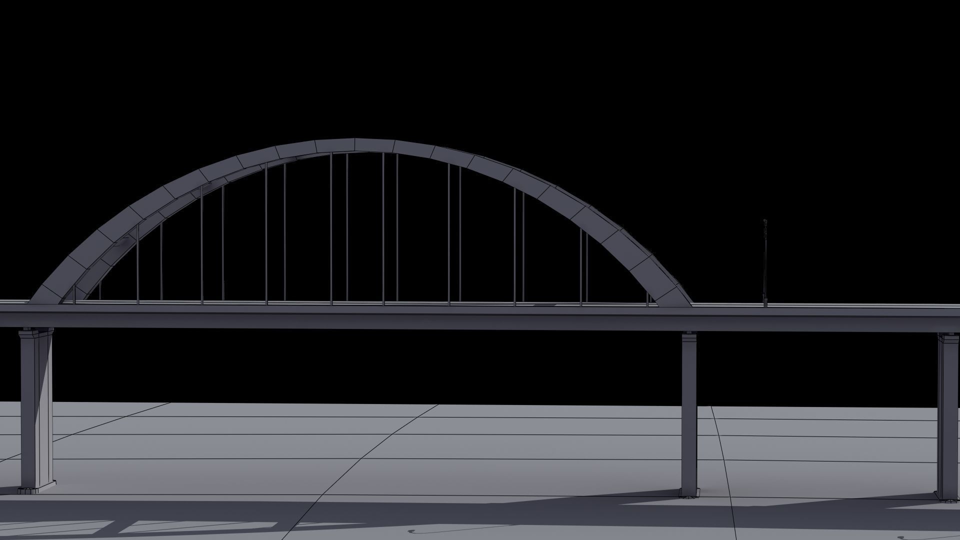 Road Bridge Low-poly 3D model_46