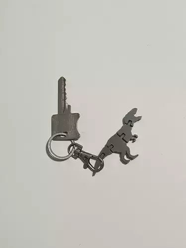 CUTE FLEXI PRINT-IN-PLACE T-REX- KEYCHAIN