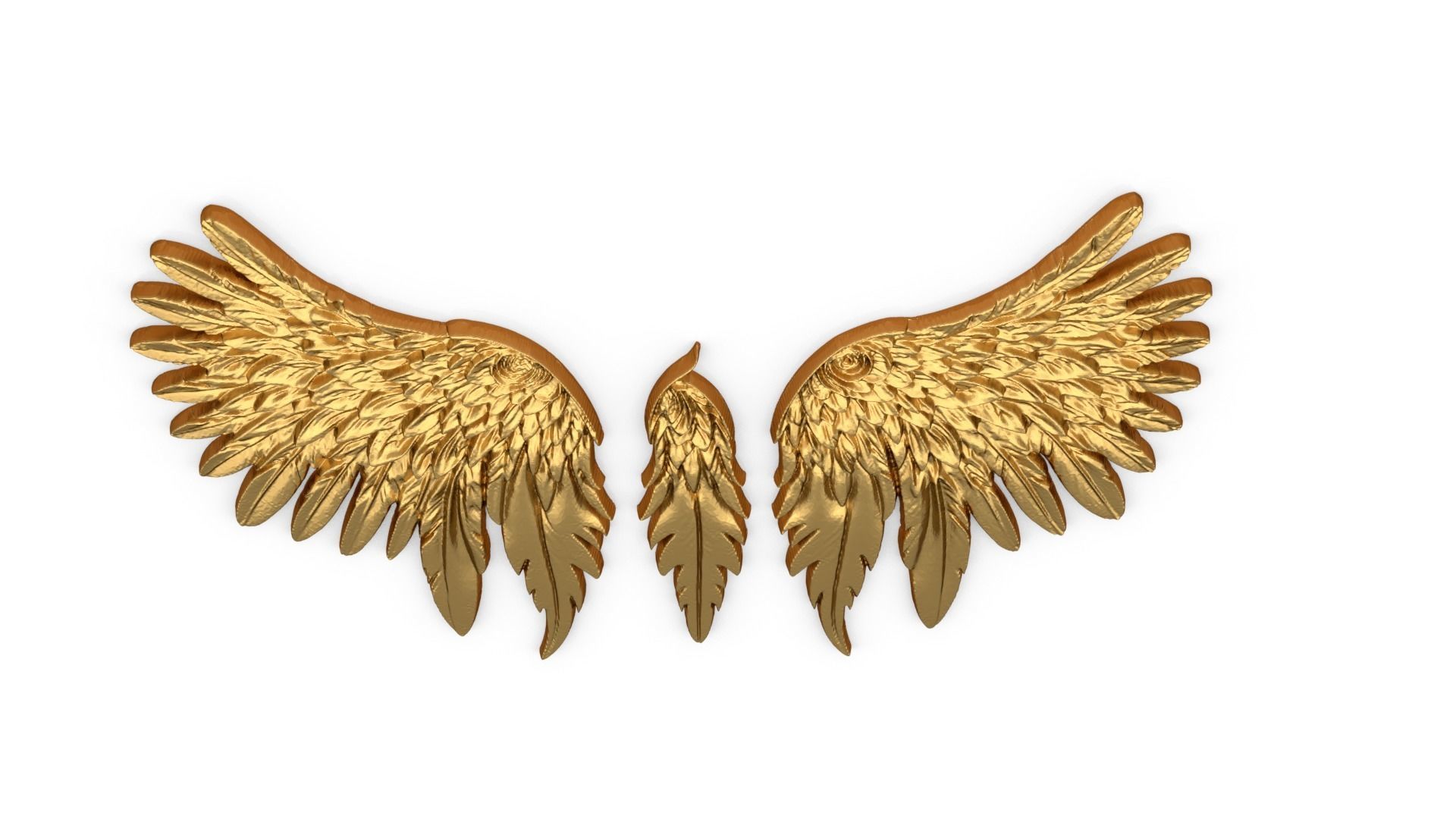 Wings Printable carved decor 01 3D print model_4
