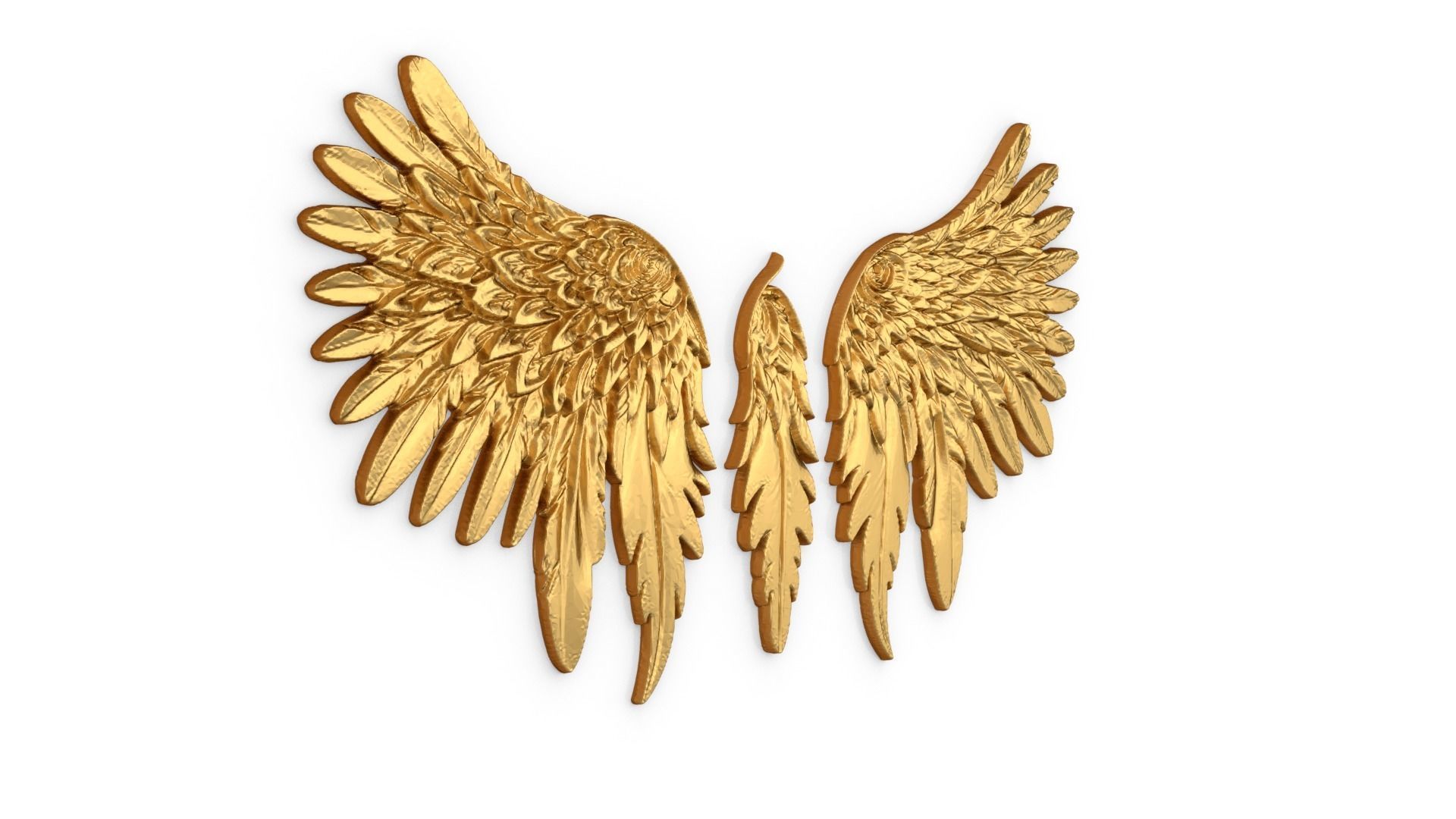 Wings Printable carved decor 01 3D print model_1