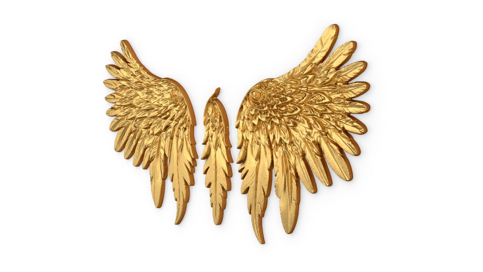 Wings Printable carved decor 01 3D print model_2