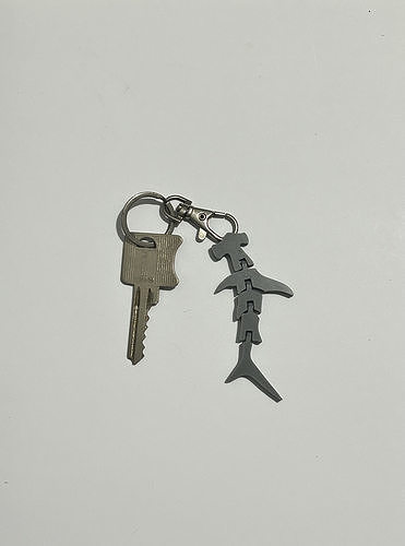 CUTE FLEXI PRINT-IN-PLACE FISH HAMMERHEAD SHARK - KEYCHAIN 3D print model