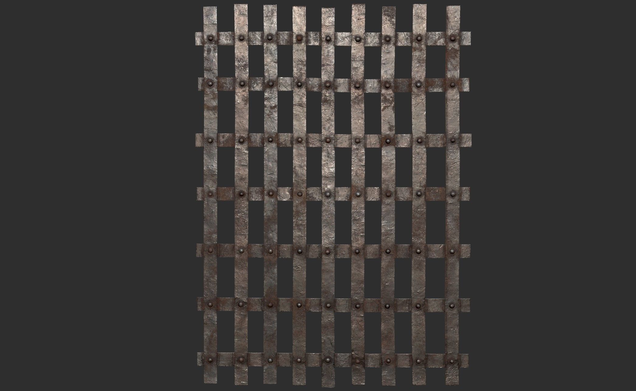 Metal Grid Low-poly 3D model_1